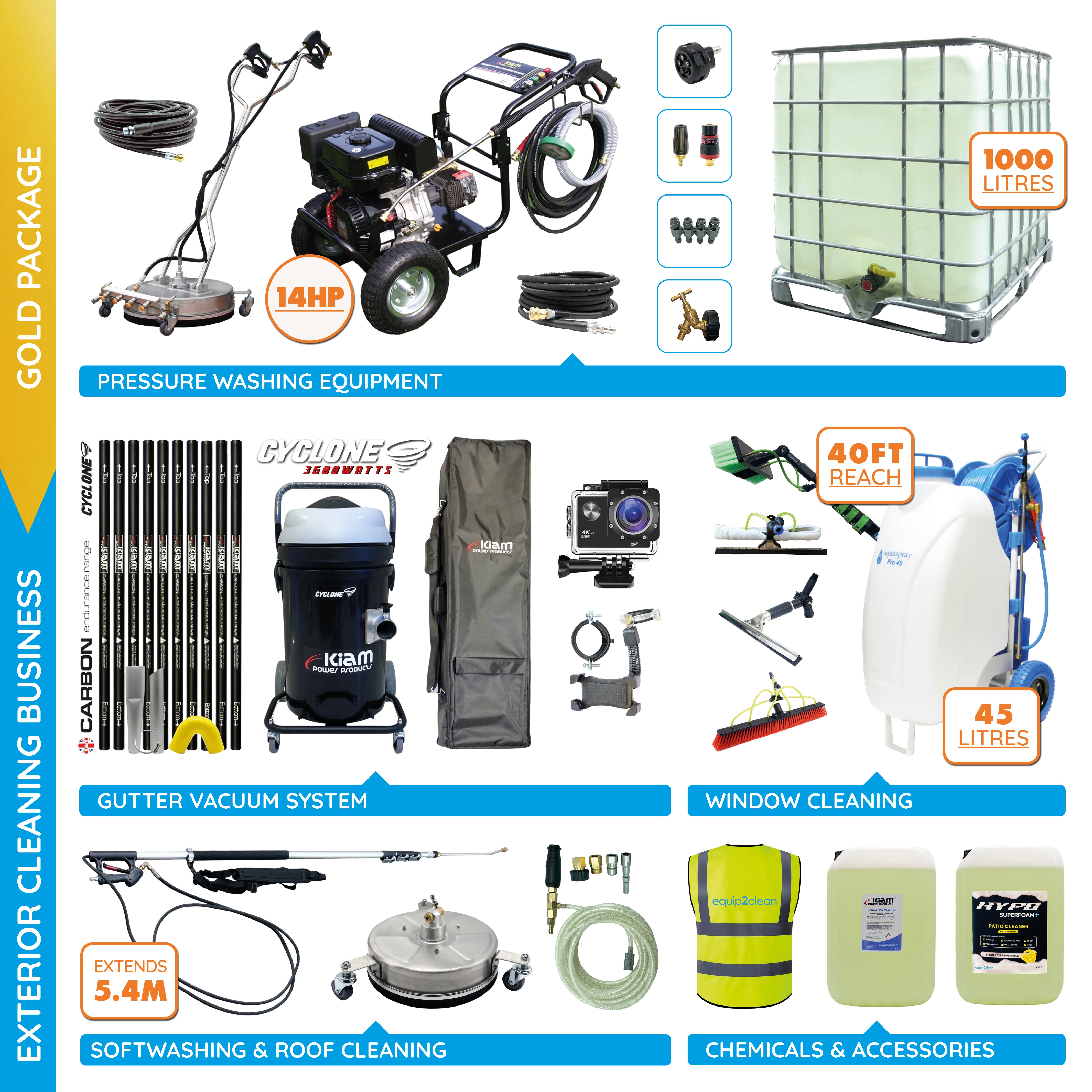 Gold Exterior Cleaning Start up Business Packages