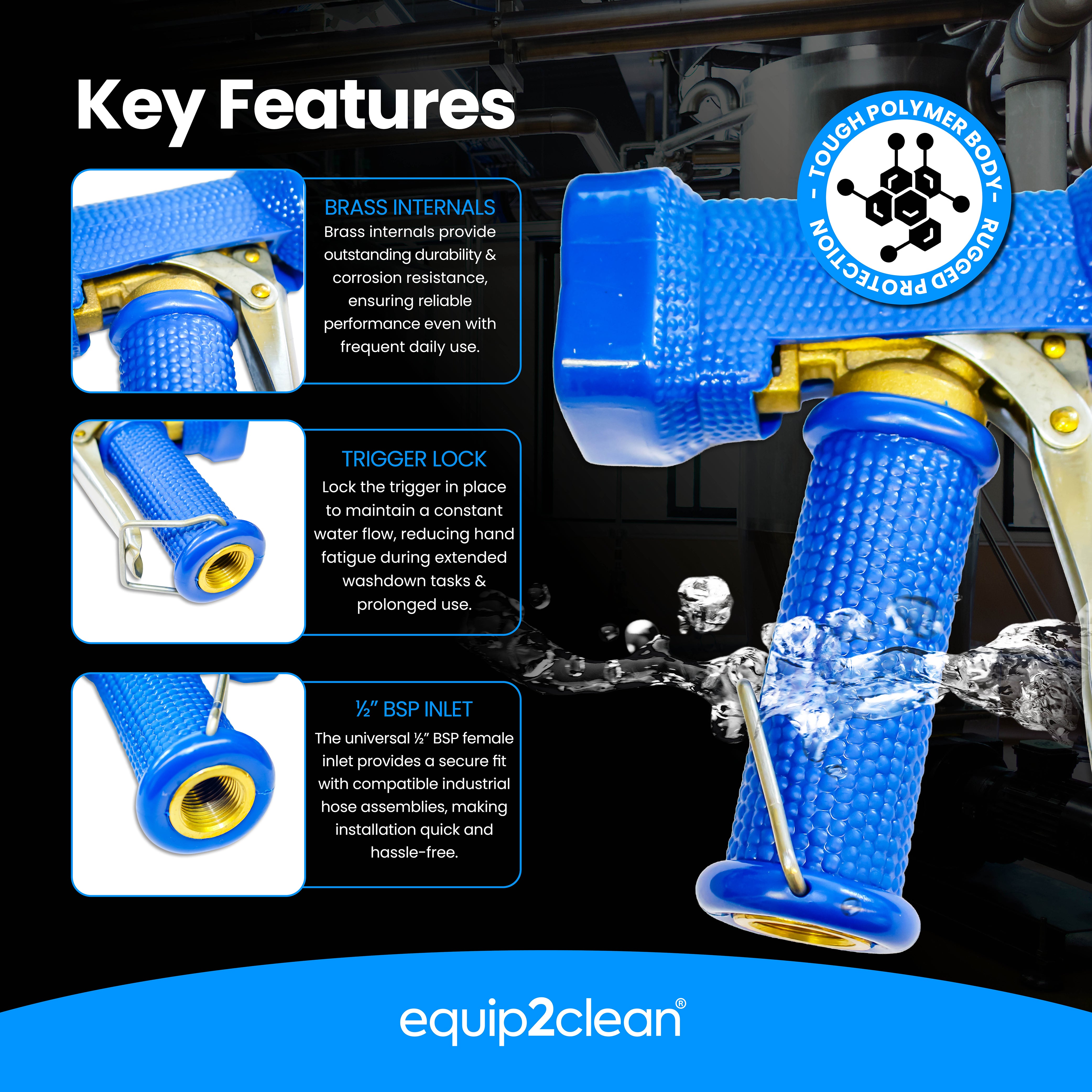 Heavy Duty Industrial Low Pressure Wash Down Dinga Gun (25lpm)