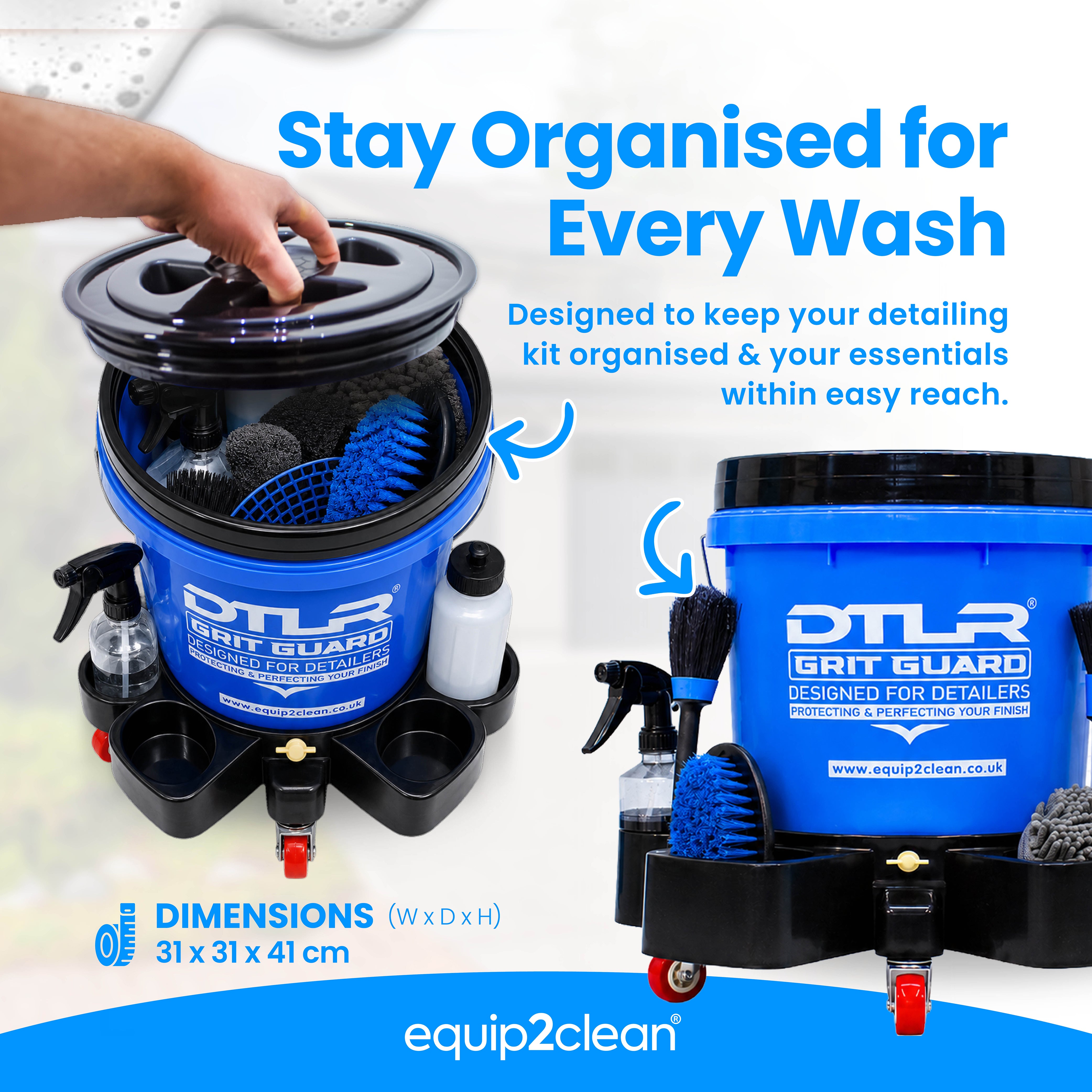 DTLR® Grit Guard Wash bucket with Trolley