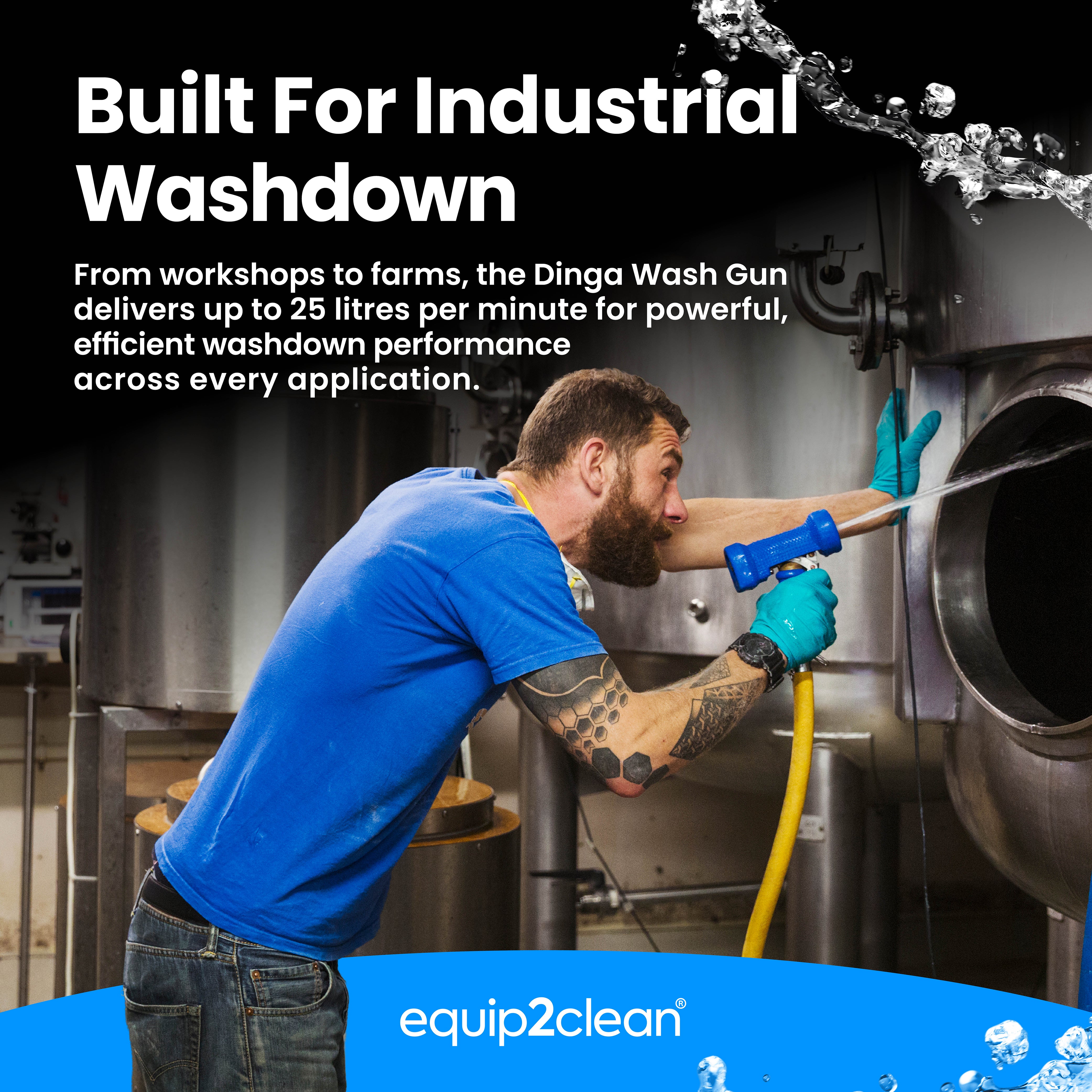 Heavy Duty Industrial Low Pressure Wash Down Dinga Gun (25lpm)