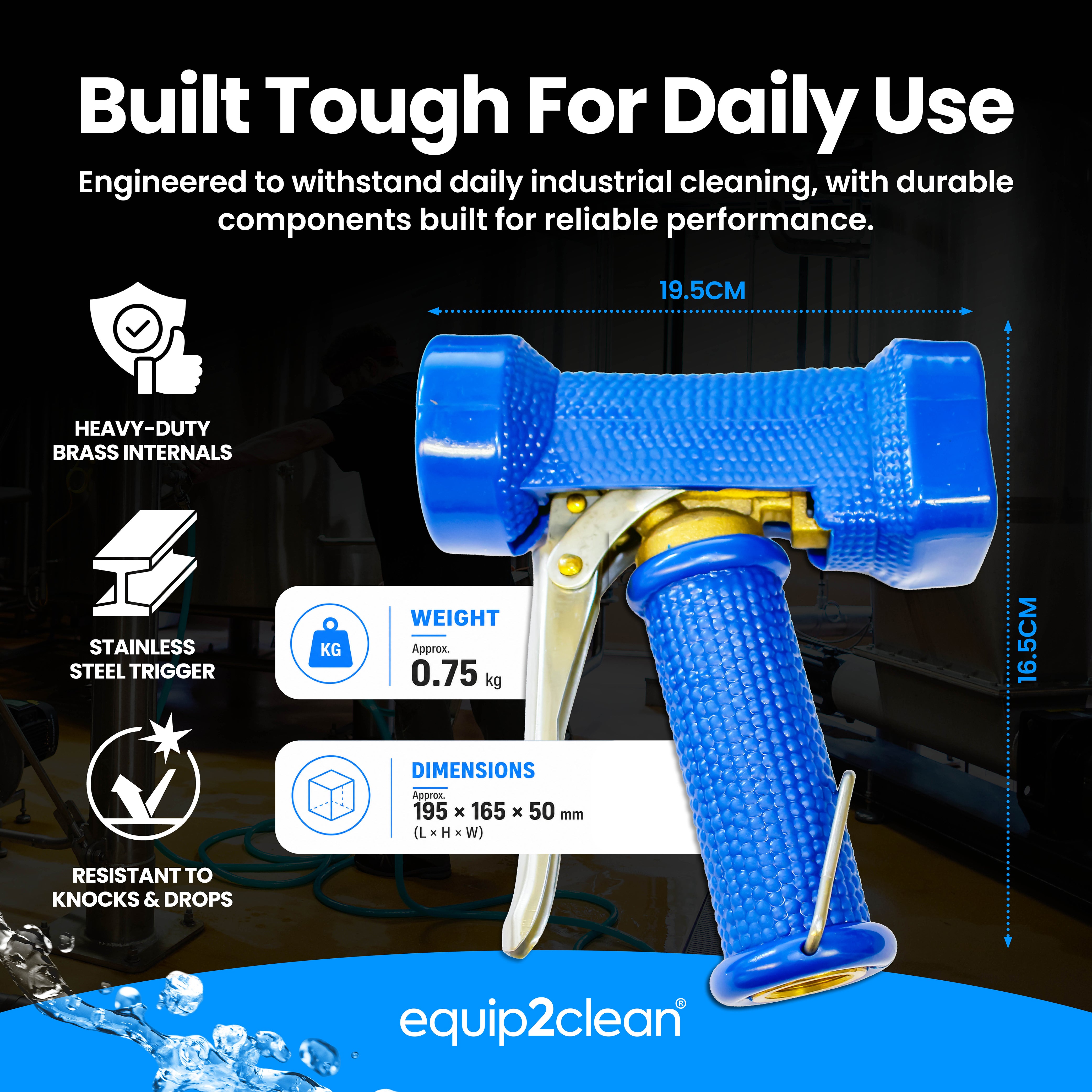 Heavy Duty Industrial Low Pressure Wash Down Dinga Gun (25lpm)