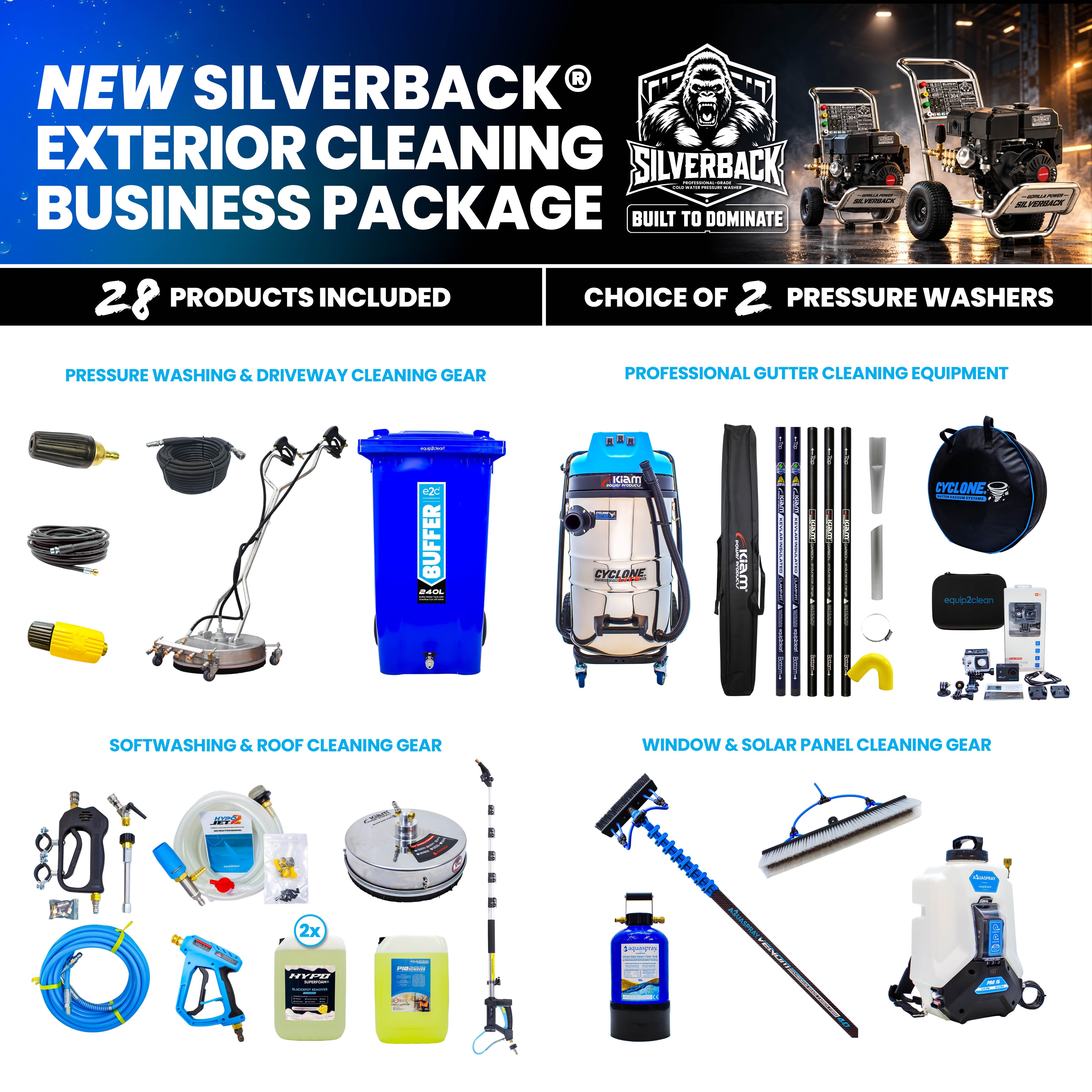 Silverback™ Exterior Cleaning Business Pack