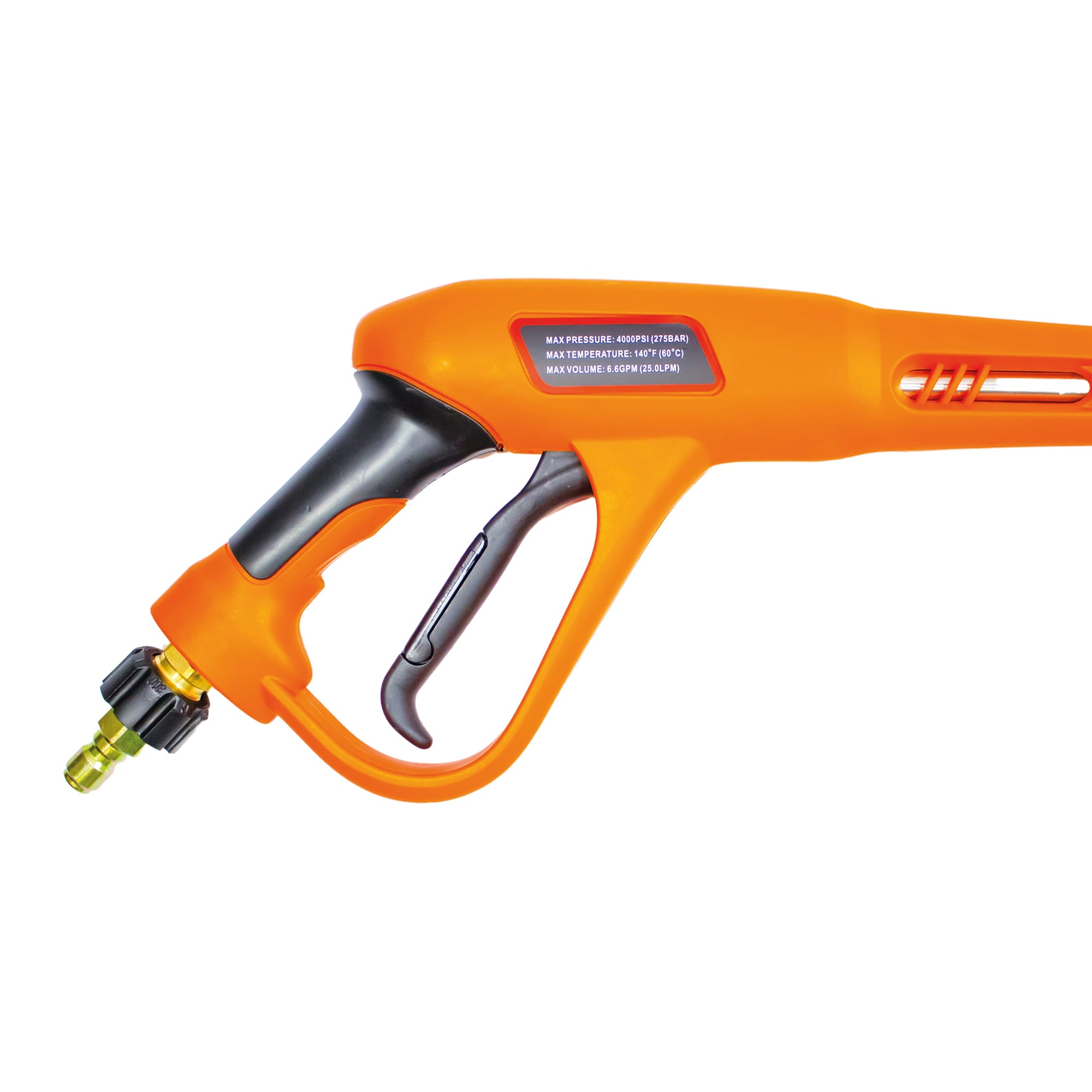 Hi-Vis Orange Heavy Duty Industrial High Pressure Trigger Gun & nozzle Kit