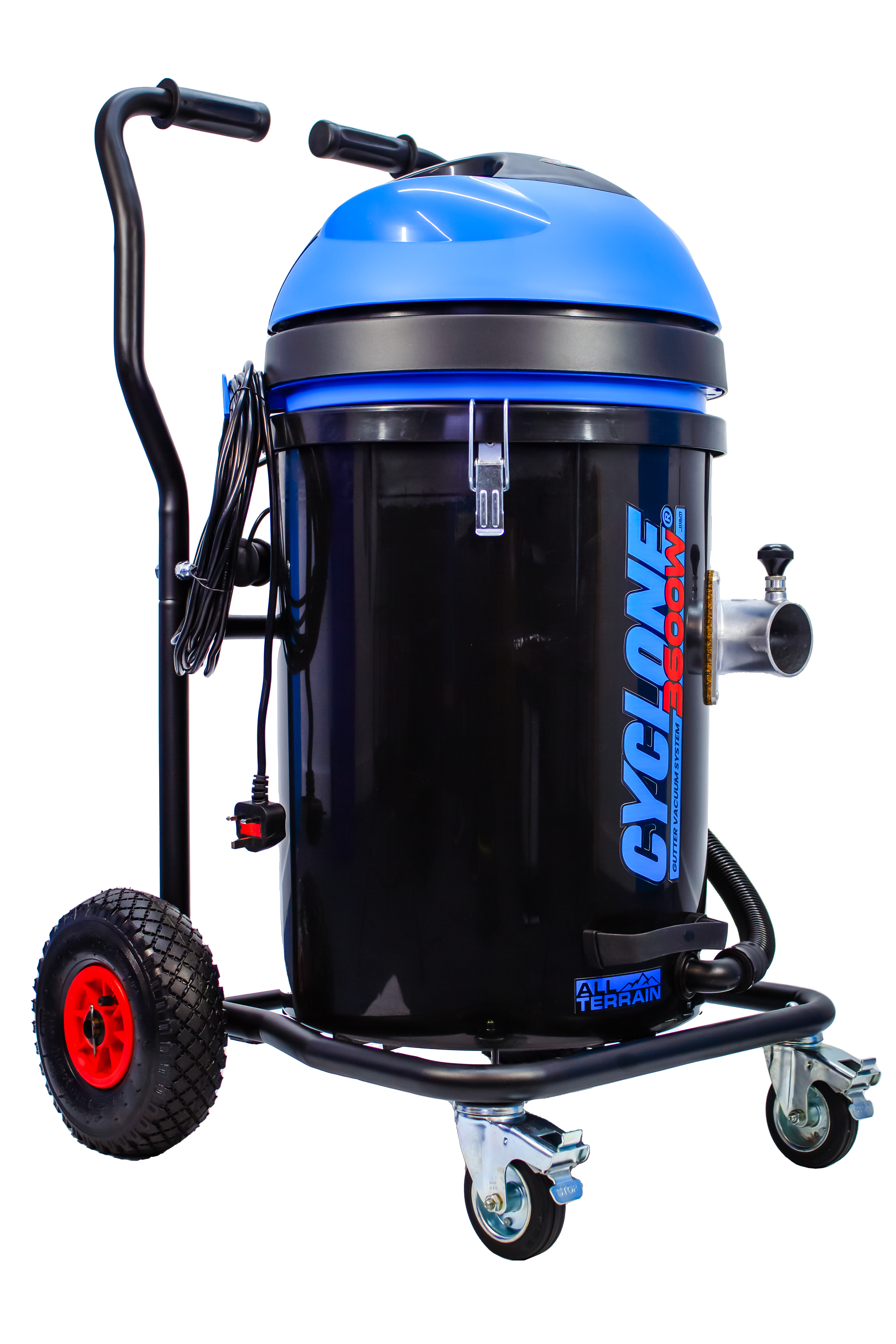 Kiam CYCLONE All Terrain Gutter Vacuum System 3600W 76L Polypropylene (Black) - dimensions