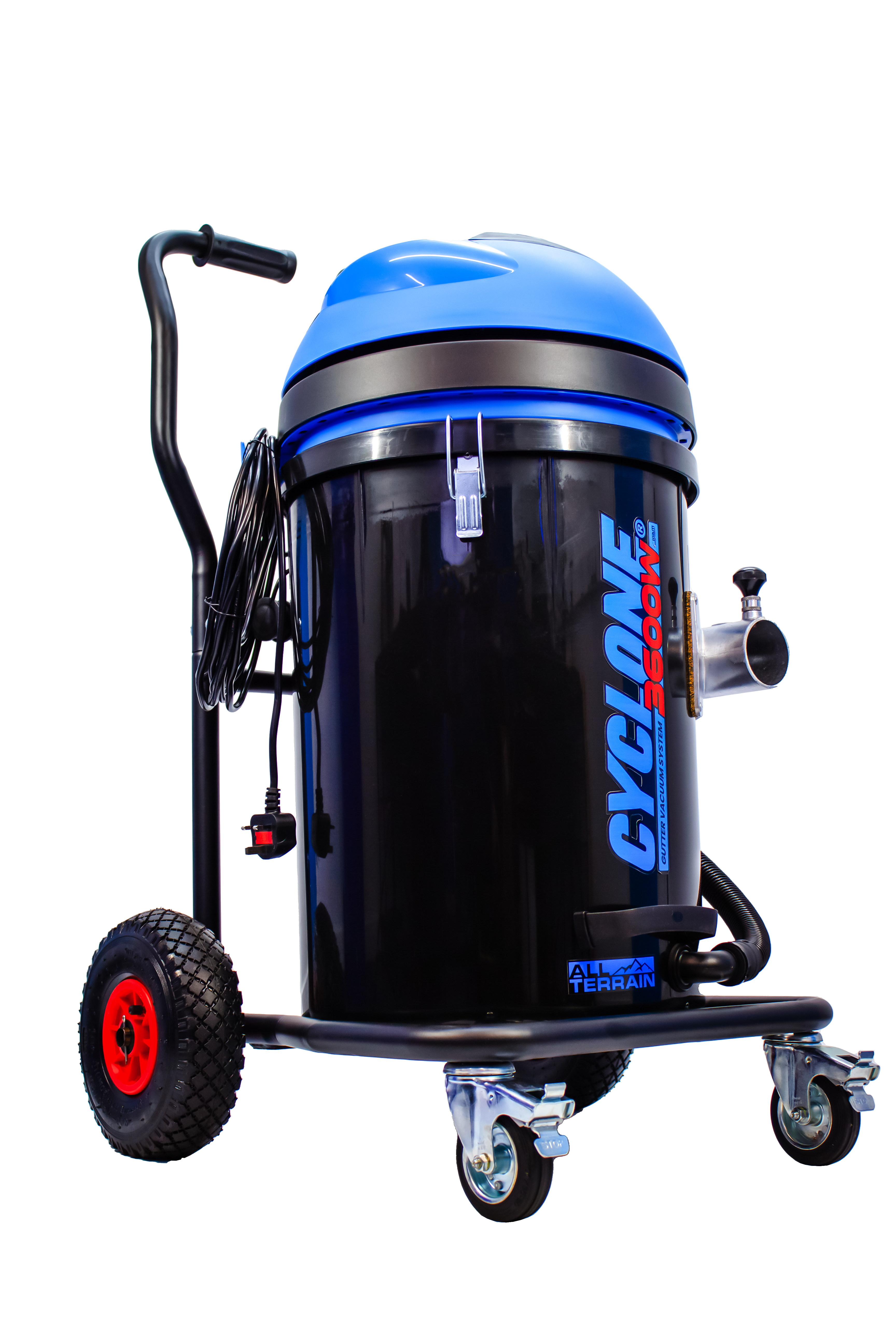Kiam CYCLONE All Terrain Gutter Vacuum System 3600W 76L Polypropylene (Black) - in use