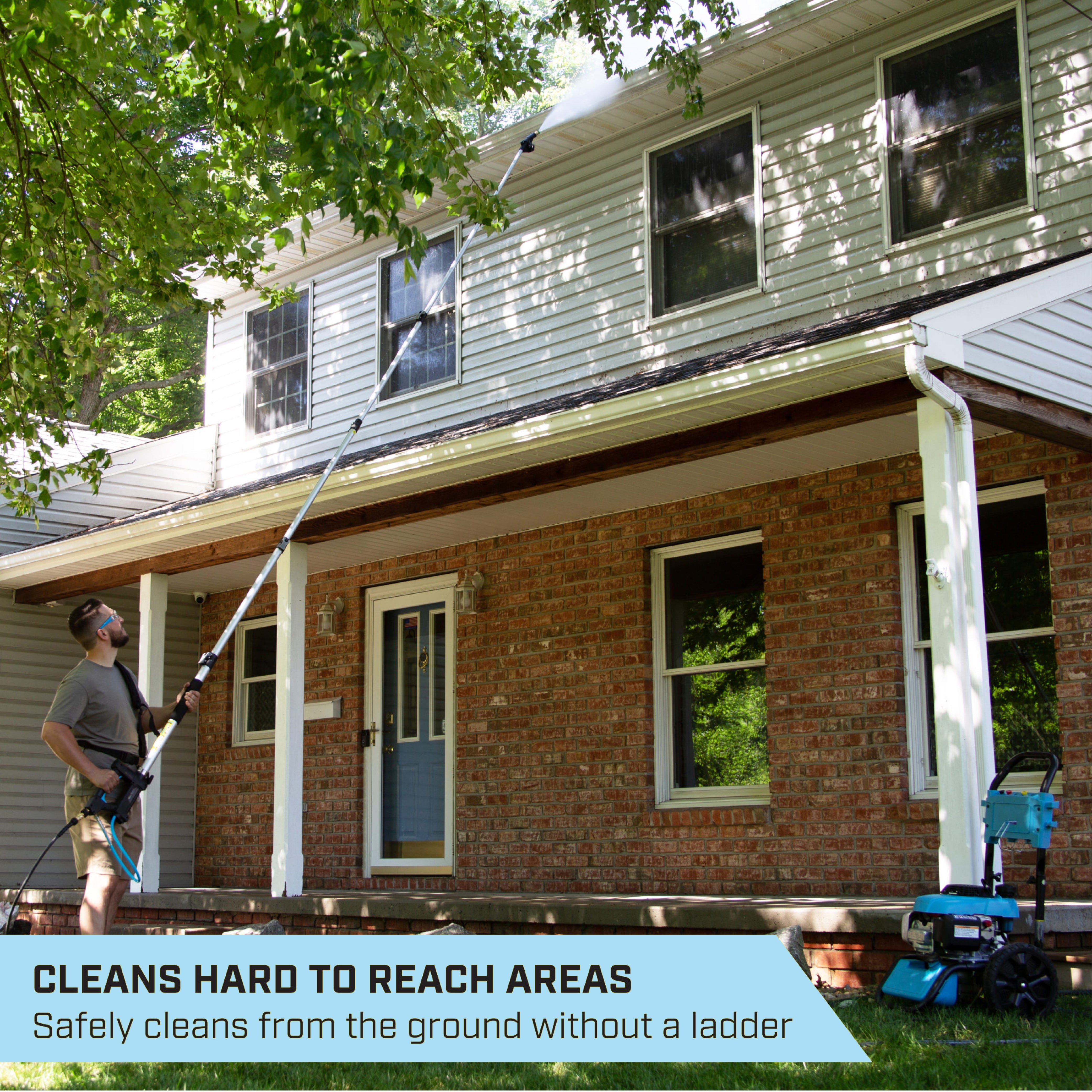 AquaReach Pro 5.4m (18') LIGHTWEIGHT Telescopic Lance with FREE HARNESS