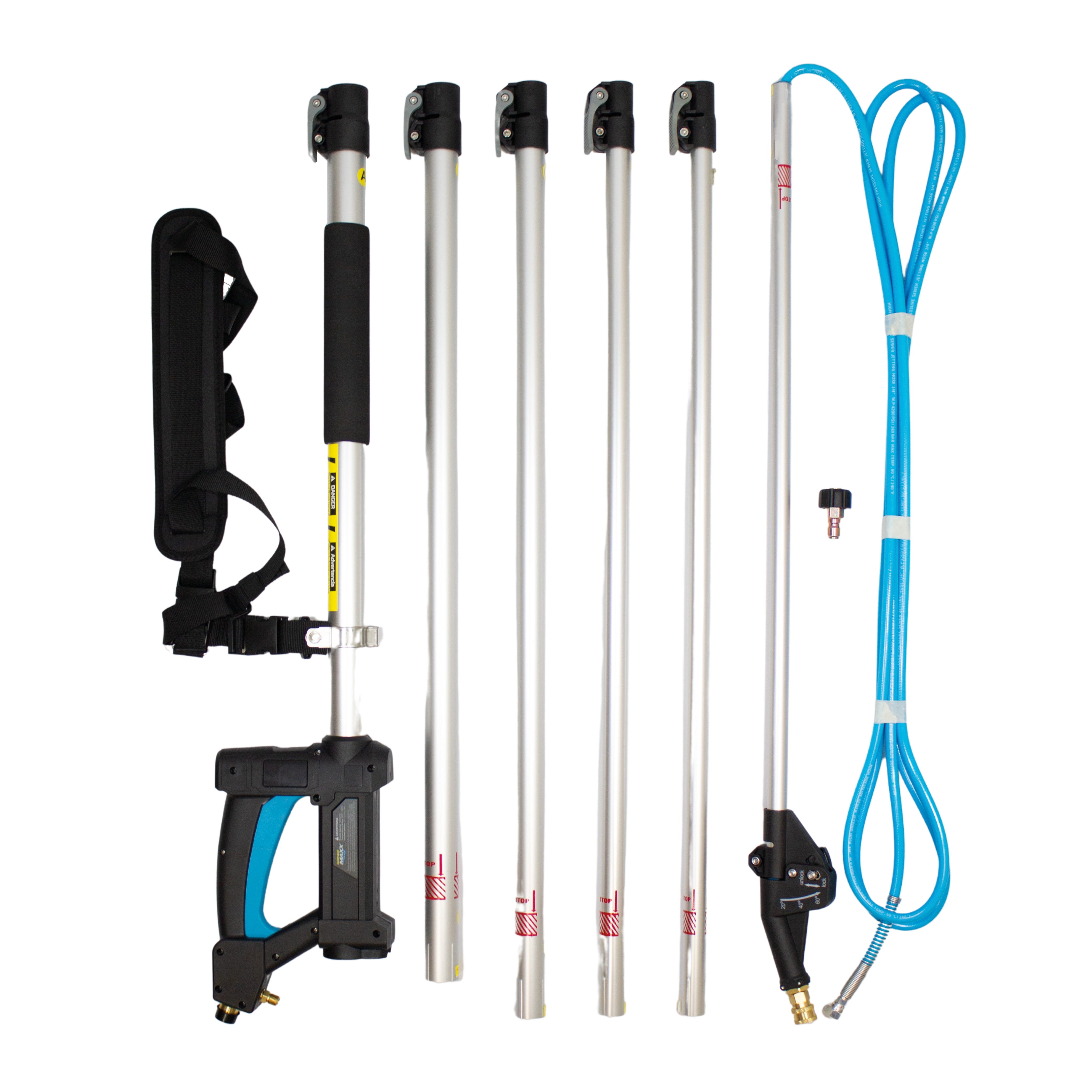 AquaReach Pro 5.4m (18') LIGHTWEIGHT Telescopic Lance with FREE HARNESS