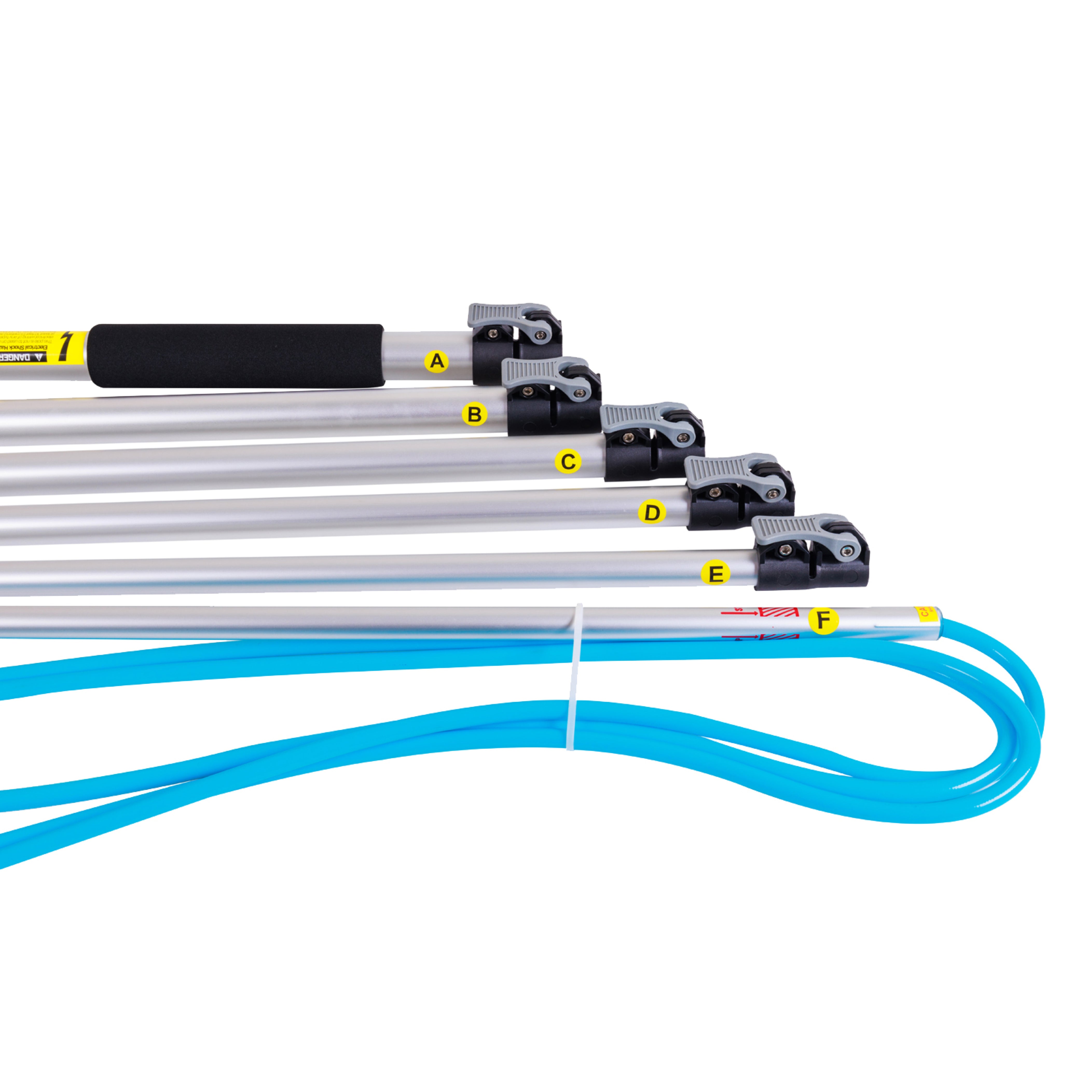 AquaReach Pro 5.4m (18') LIGHTWEIGHT Telescopic Lance with FREE HARNESS