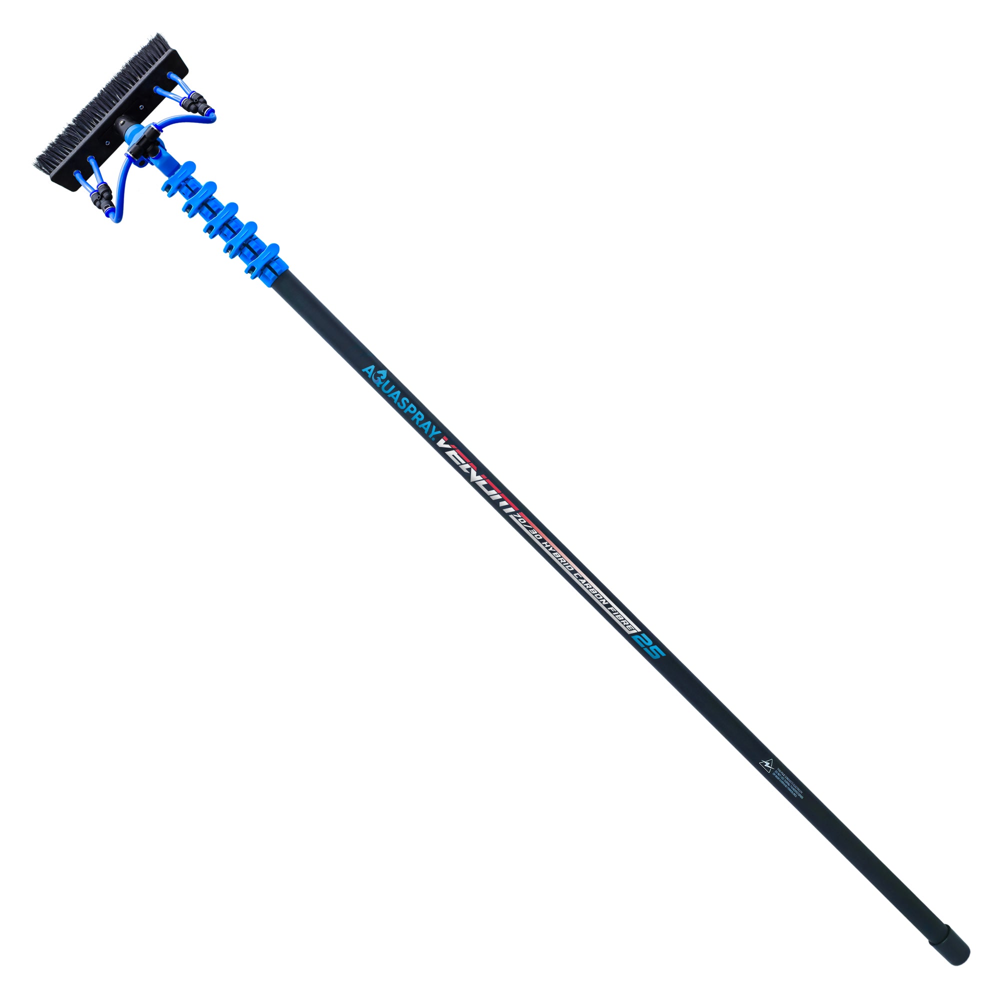 Aquaspray Venom 25ft Hybrid 70% Carbon, 30% Fiberglass Waterfed Window Cleaning Pole – 5 Sections - detail view