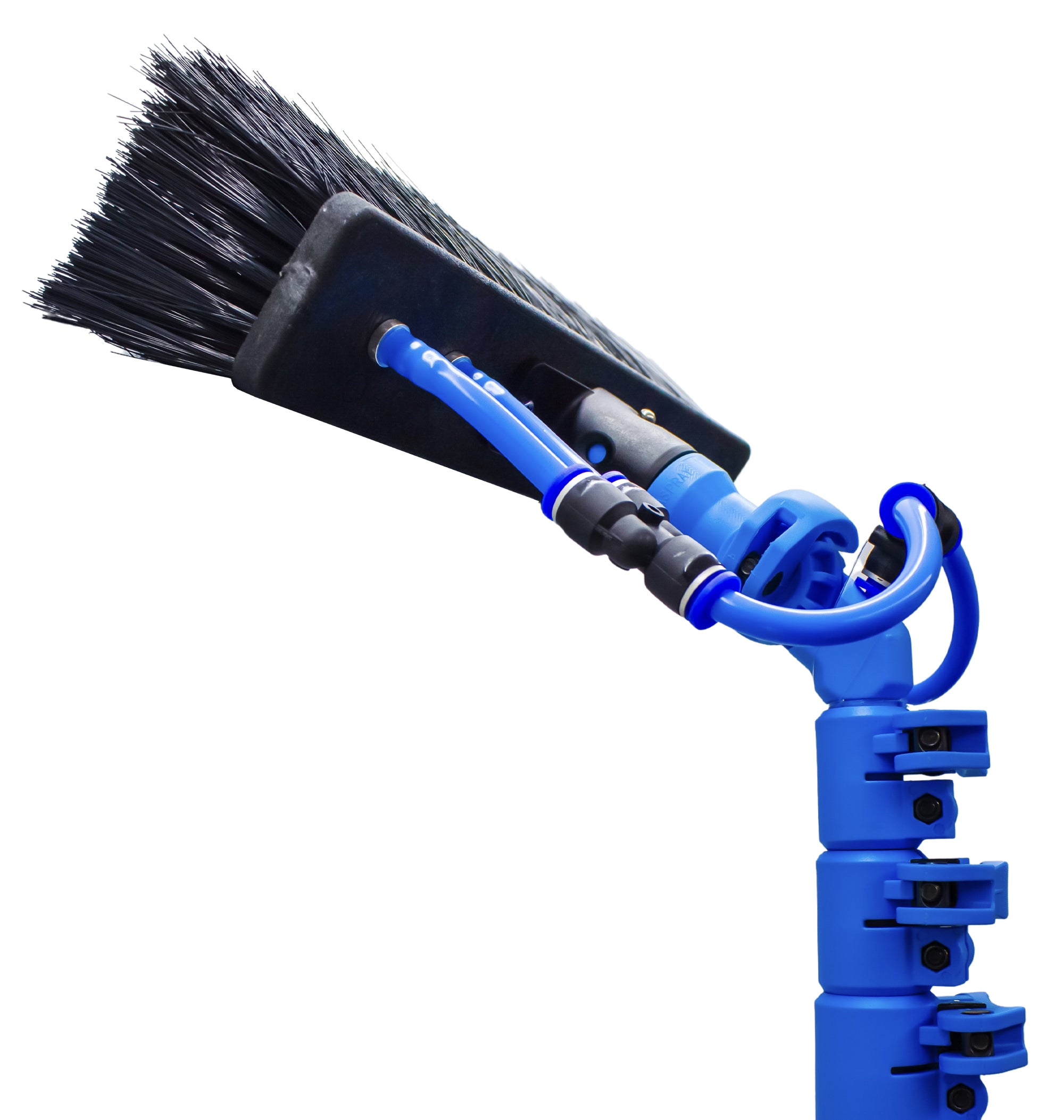 Aquaspray Venom 25ft Hybrid 70% Carbon, 30% Fiberglass Waterfed Window Cleaning Pole – 5 Sections - side view