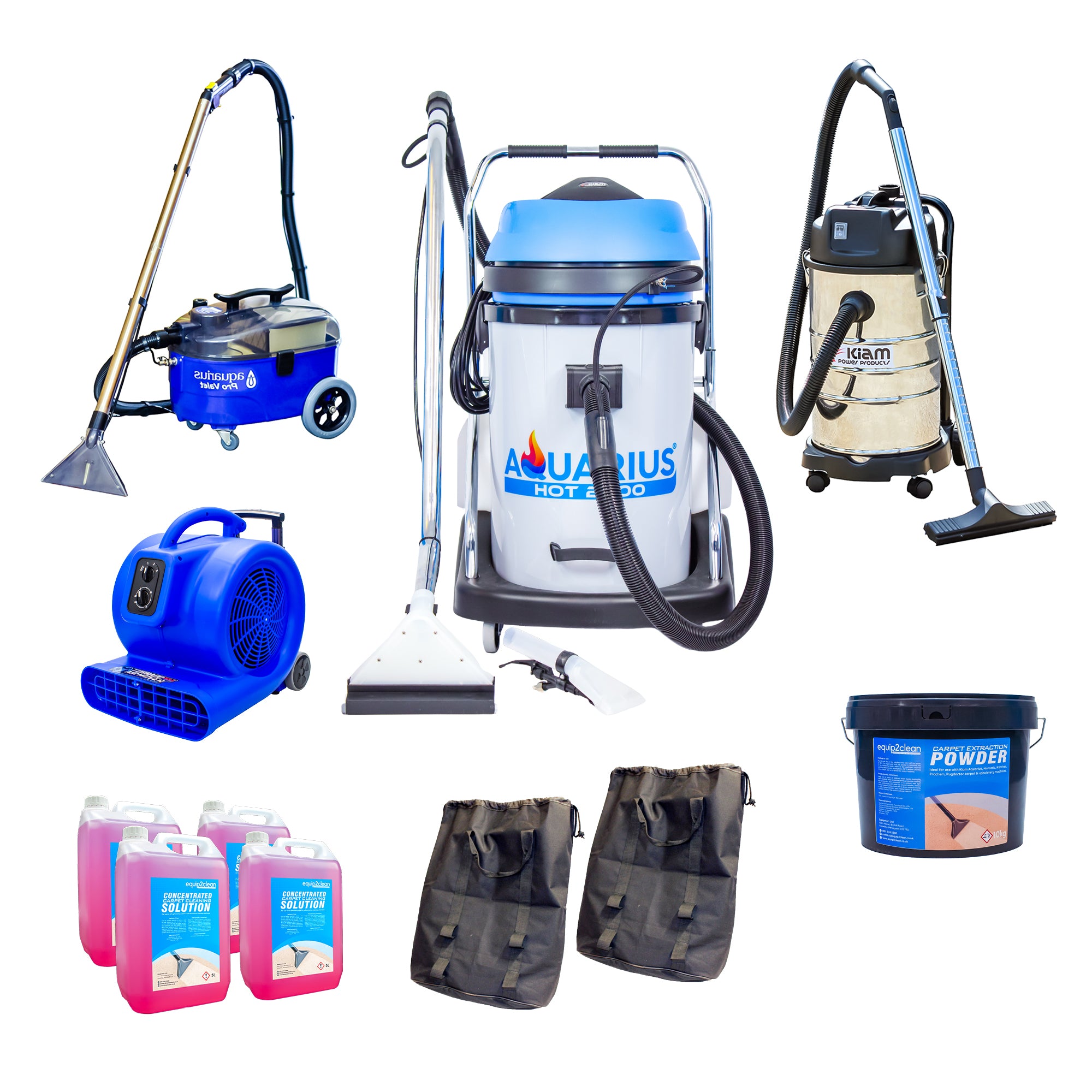 Professional Carpet & Upholstery Cleaning Equipment Business Start-Up Pack (Aquarius Hot 2800)