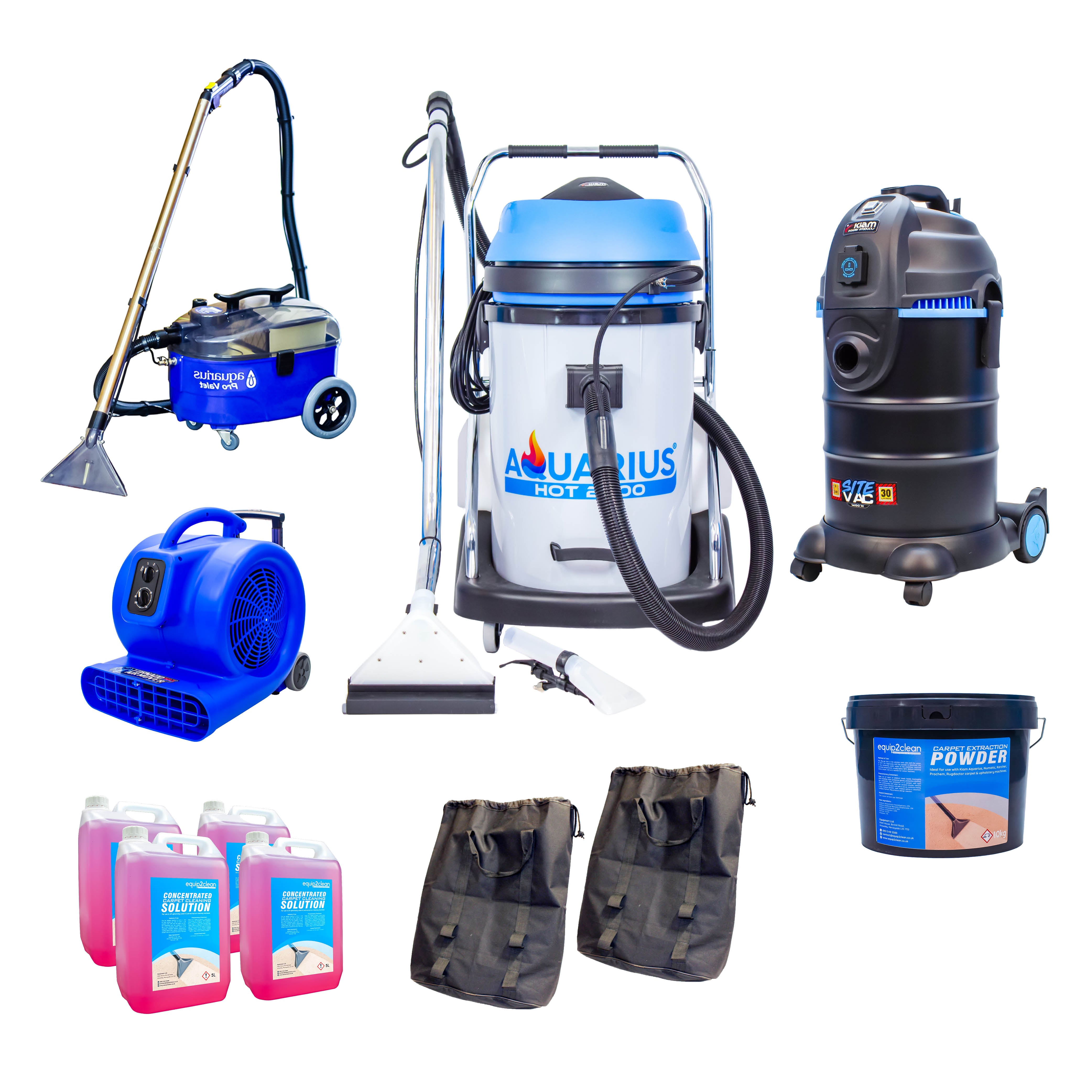 Professional Carpet & Upholstery Cleaning Equipment Business Start-Up Pack (Aquarius Hot 2800)
