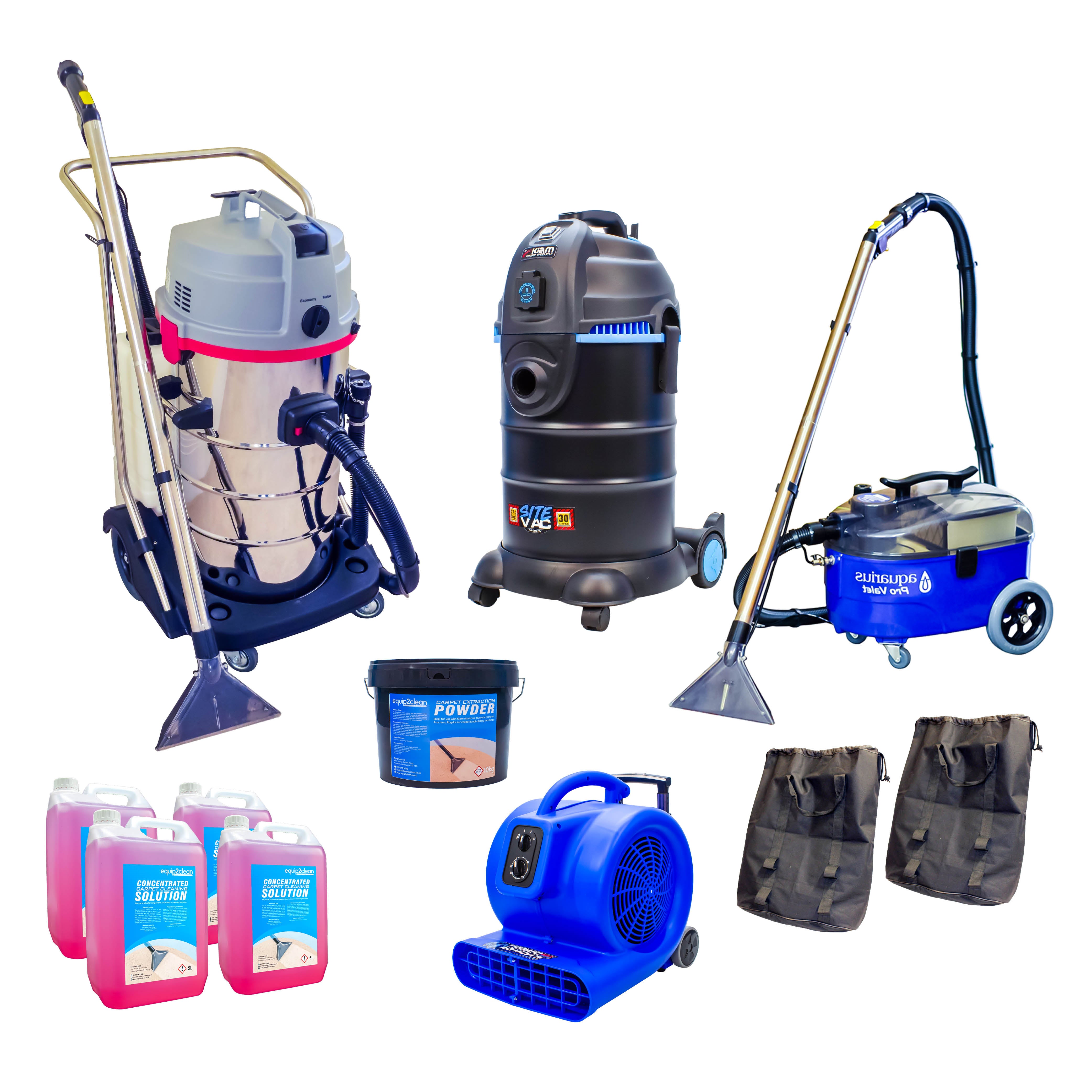 Silver Professional Carpet and Upholstery Cleaning Equipment Business Start-Up Pack (Aquarius Contractor)