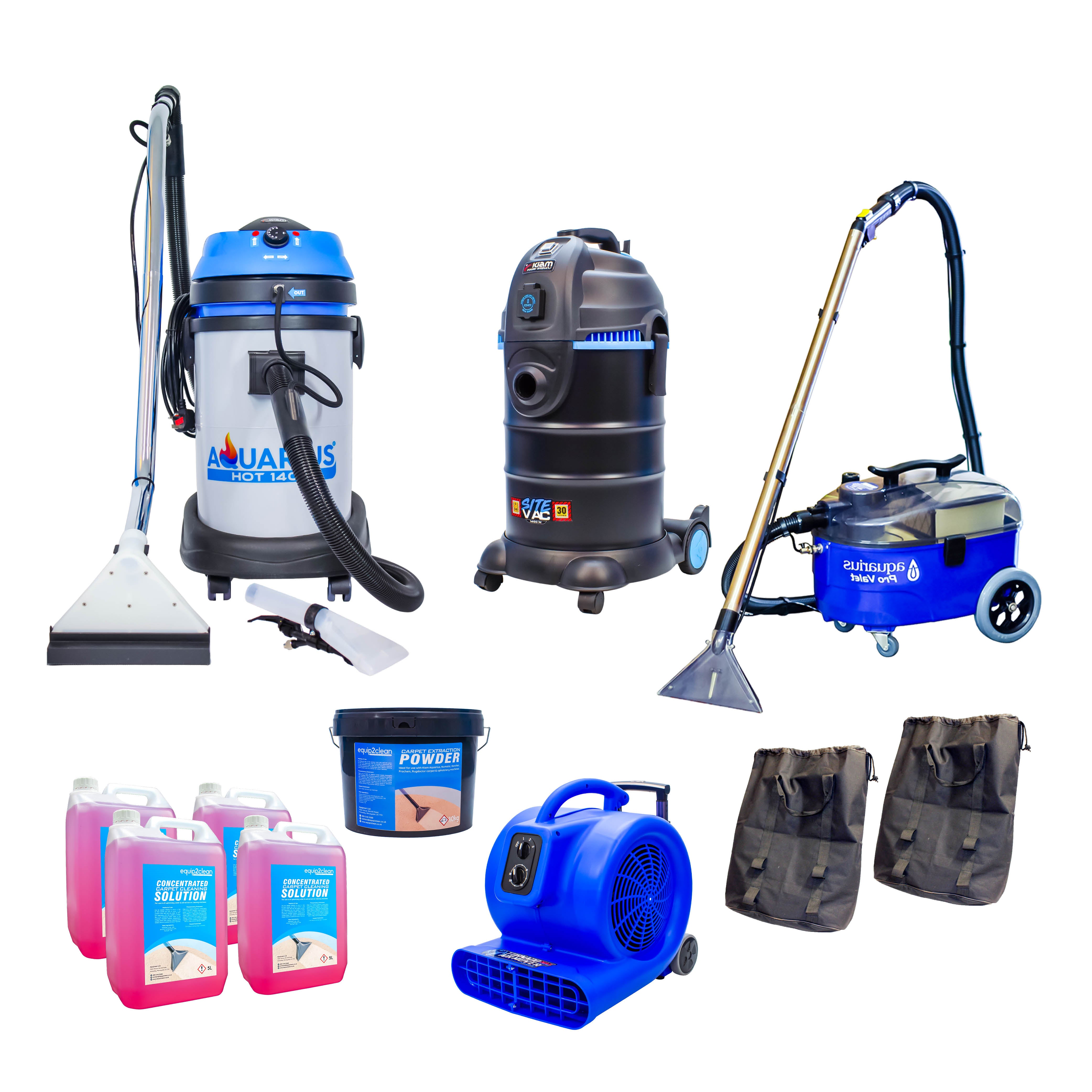 Professional Carpet & Upholstery Cleaning Equipment Business Start-Up Pack (Aquarius Hot 1400)