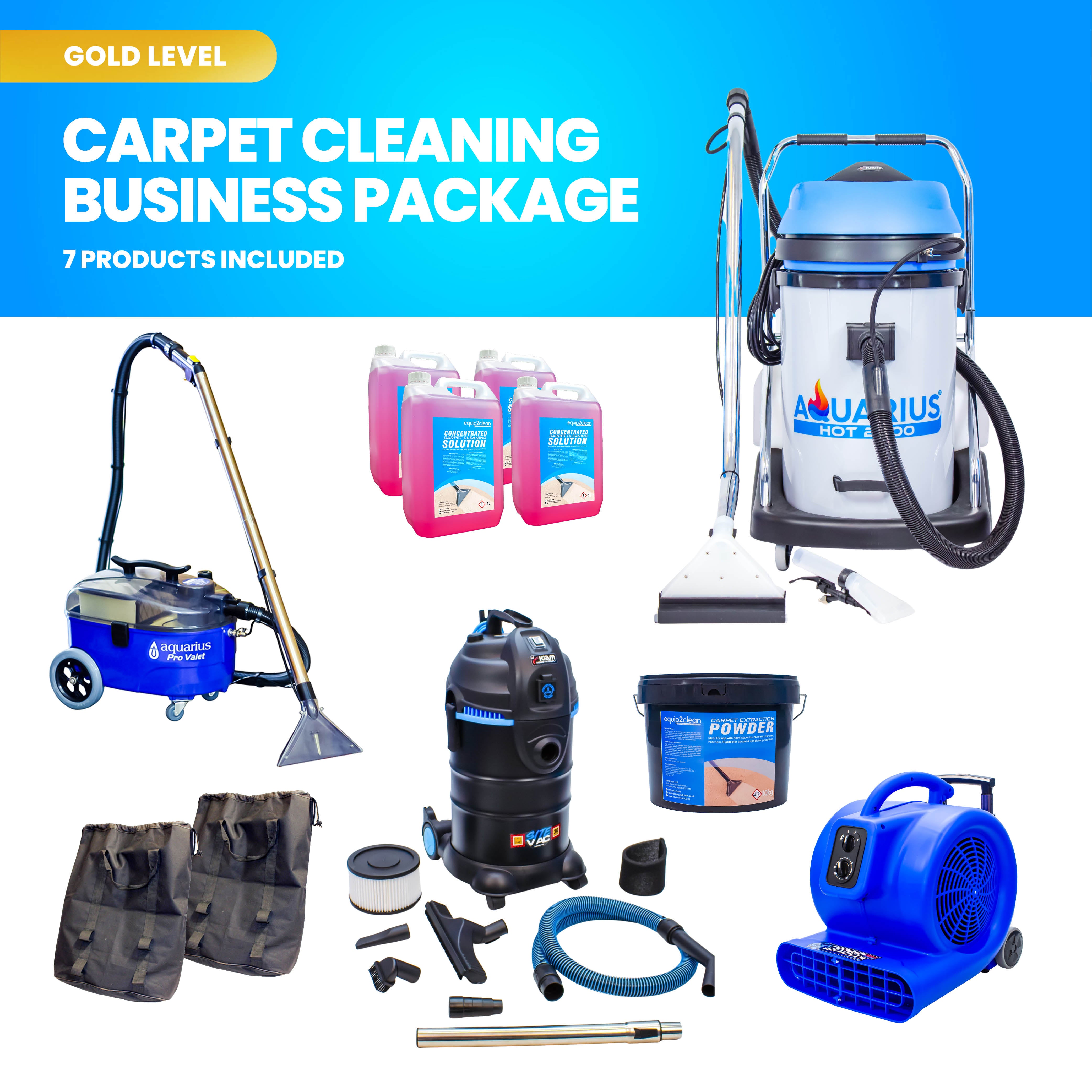 Professional Carpet & Upholstery Cleaning Equipment Business Start-Up Pack (Aquarius Hot 2800)