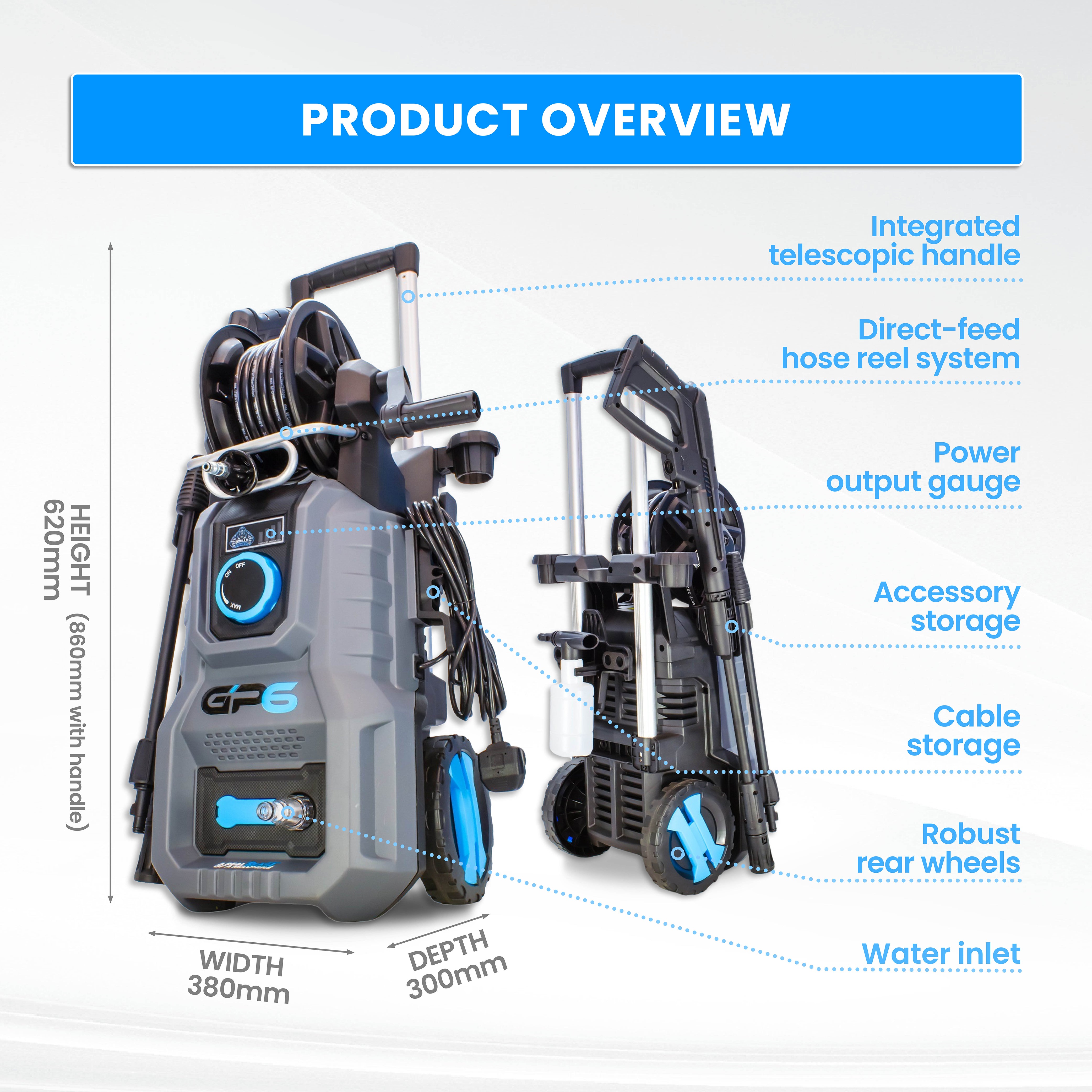 Grade A - Gorilla Power GP6 Domestic Electric Pressure Washer