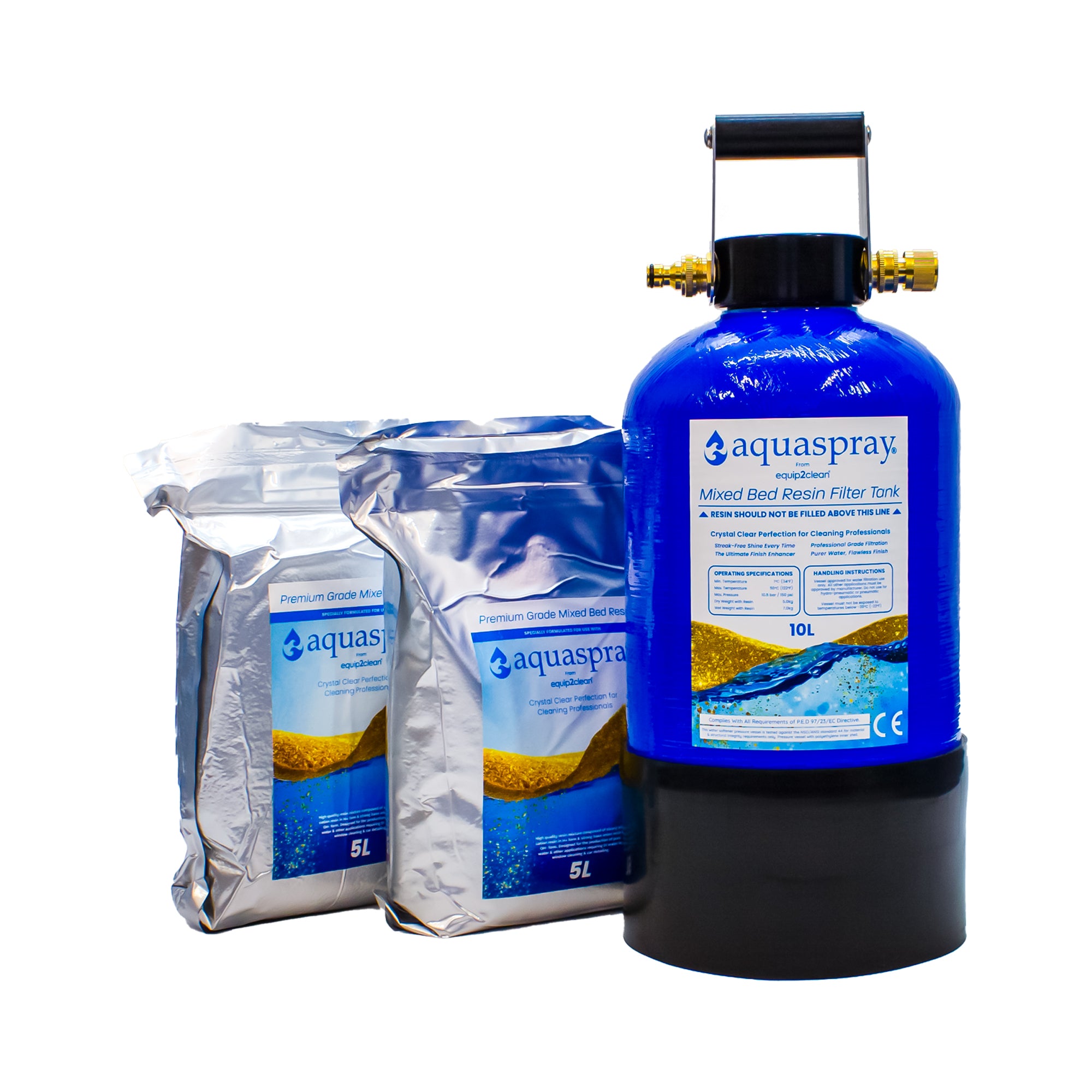 Aquaspray® De-Ionising Water Filter Carry Tank 10, 15 or 25 Litre (Inc. Resin)