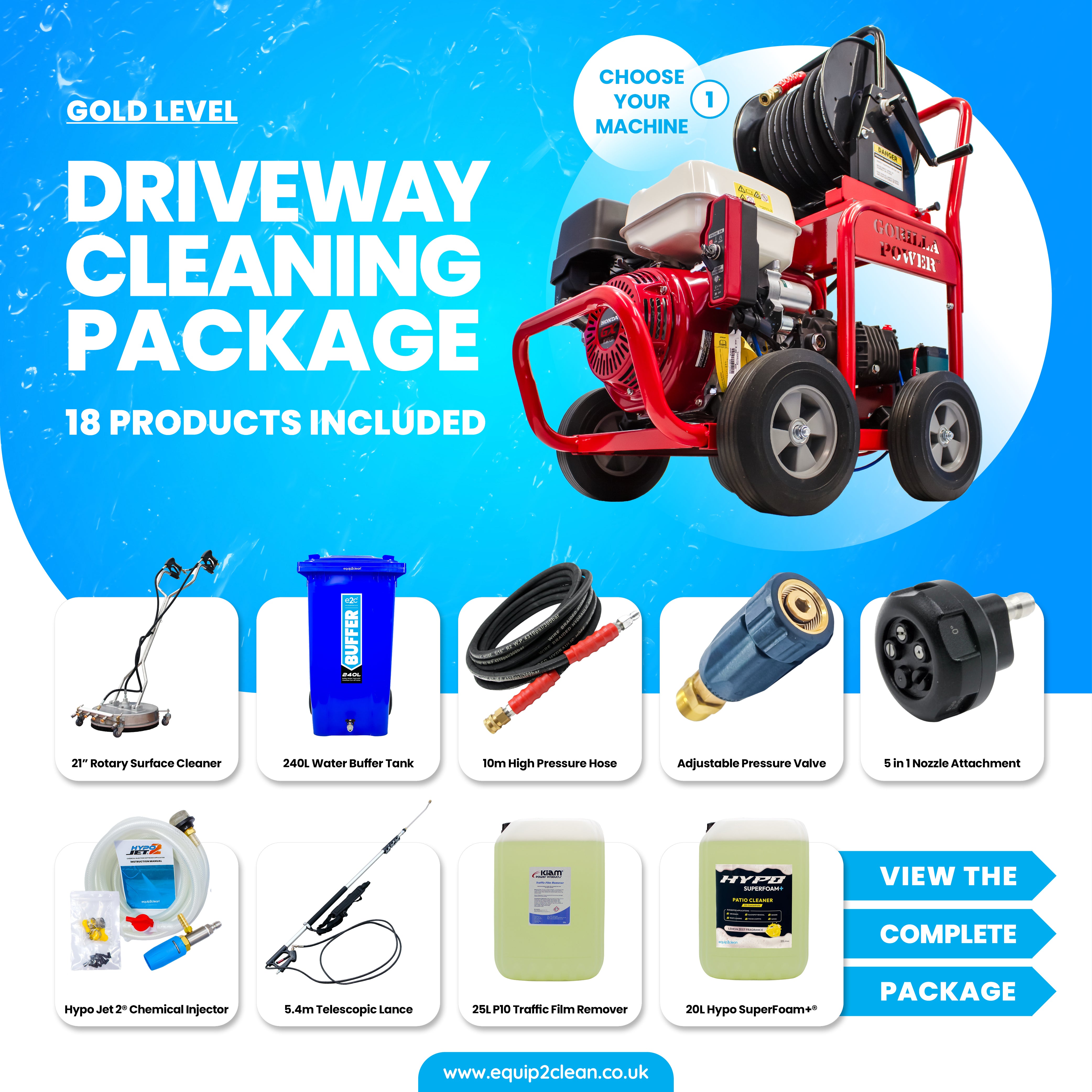 Gold Driveway Cleaning Specialist Business Start-up Package