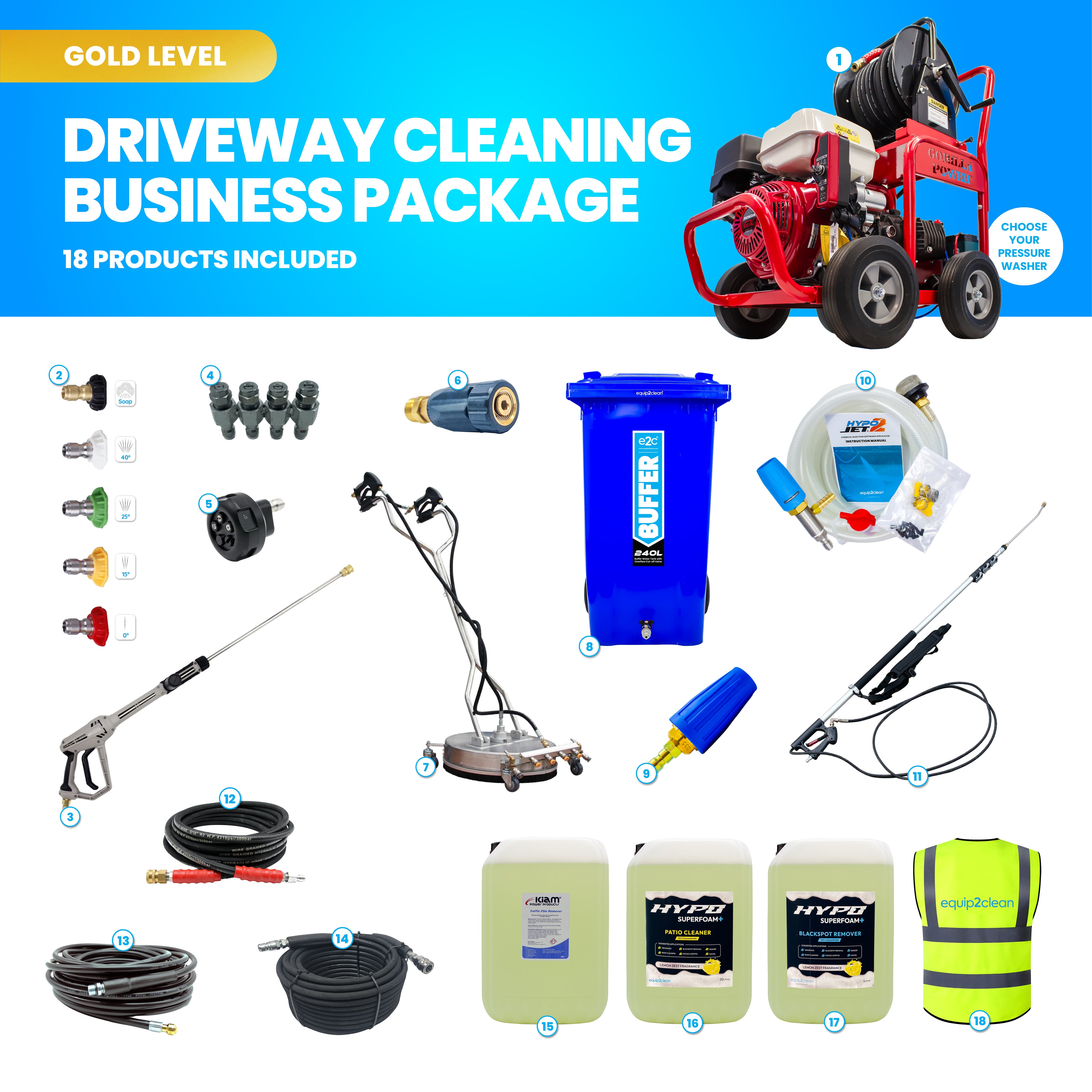 Gold Driveway Cleaning Specialist Business Start-up Package