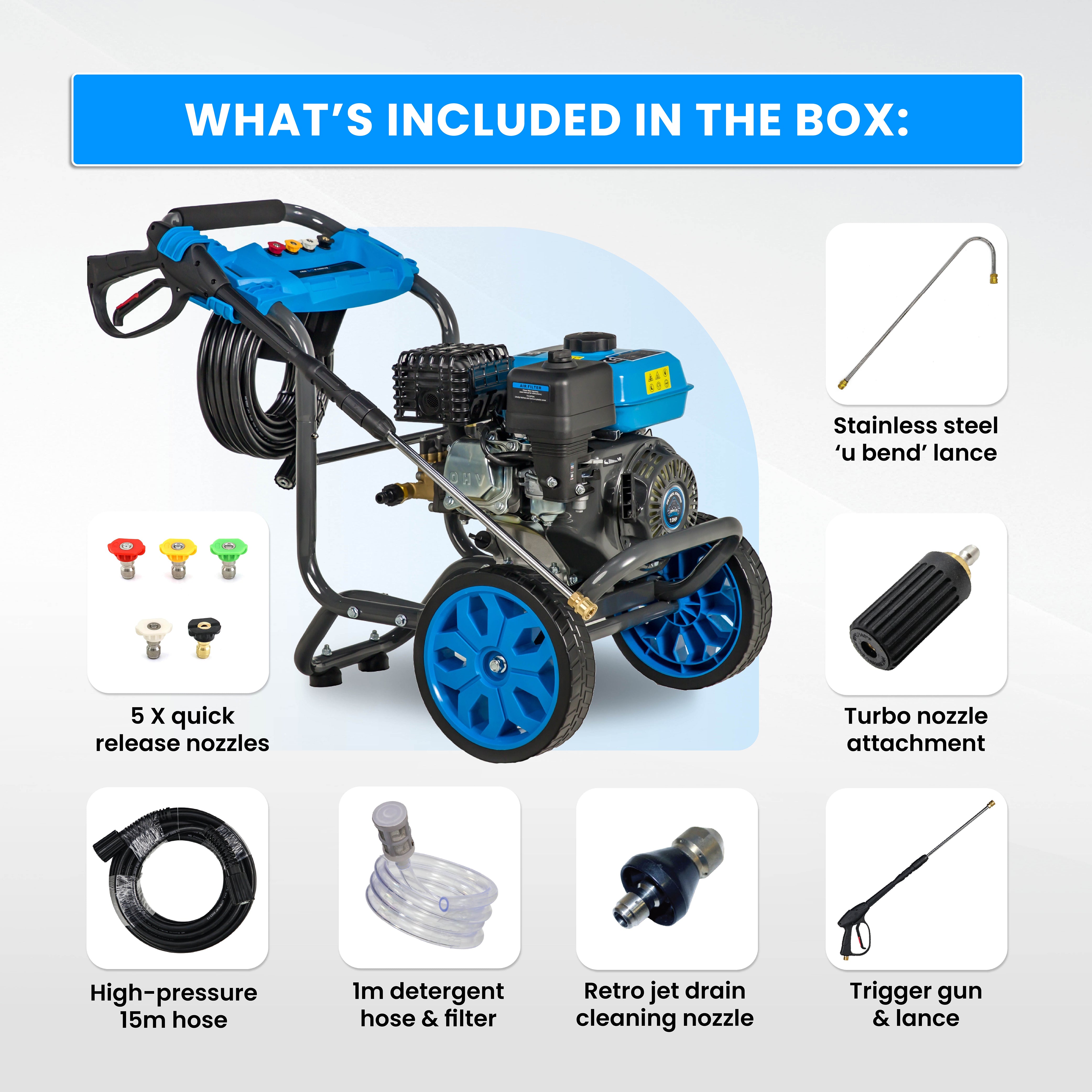 Grade A - Gorilla Power GP5200ETP Petrol pressure Washer