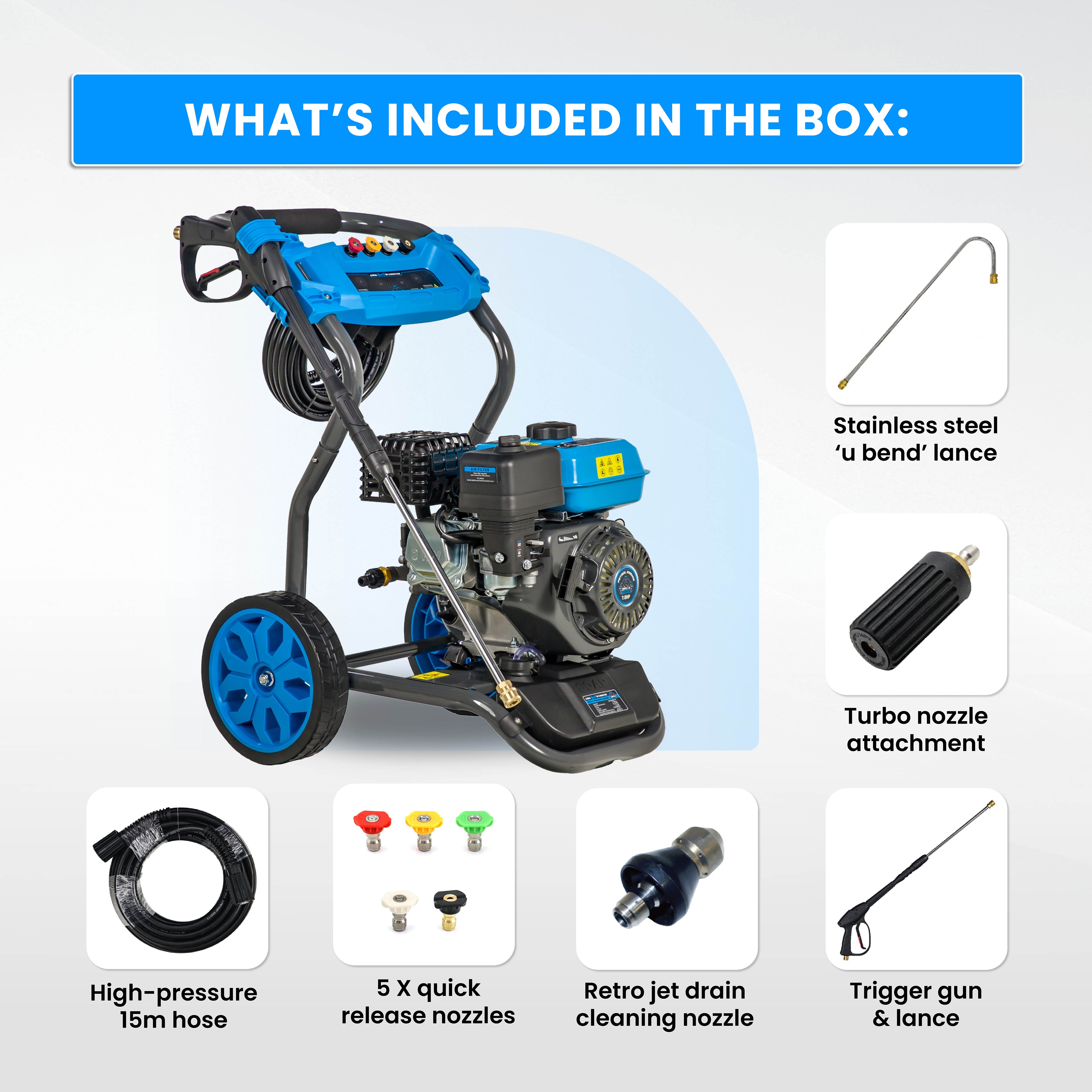 Grade A - Gorilla Power GP4900ETP Petrol Pressure Washer