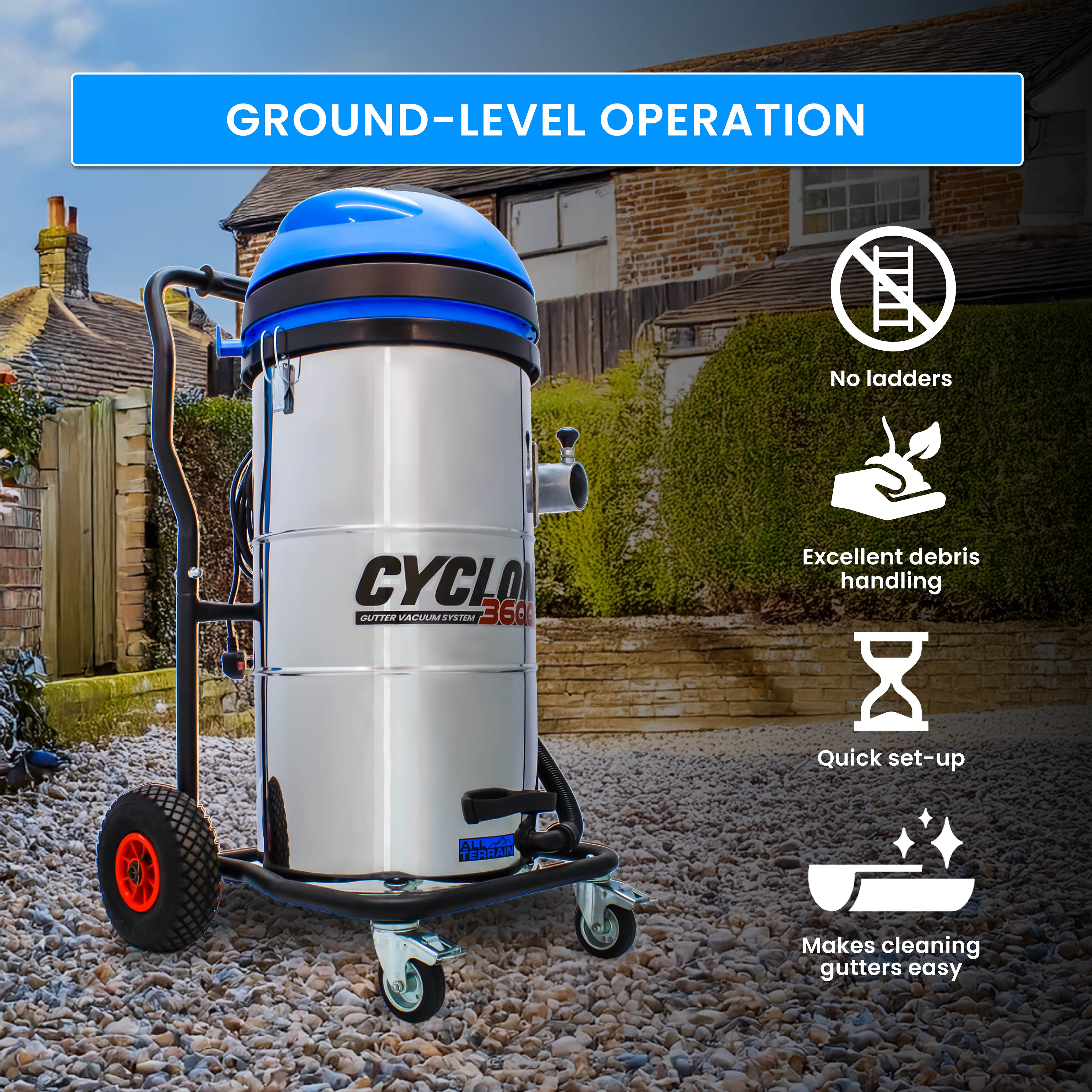 Kiam CYCLONE All Terrain Gutter Vacuum System 3600W 100L Stainless Steel - image 14