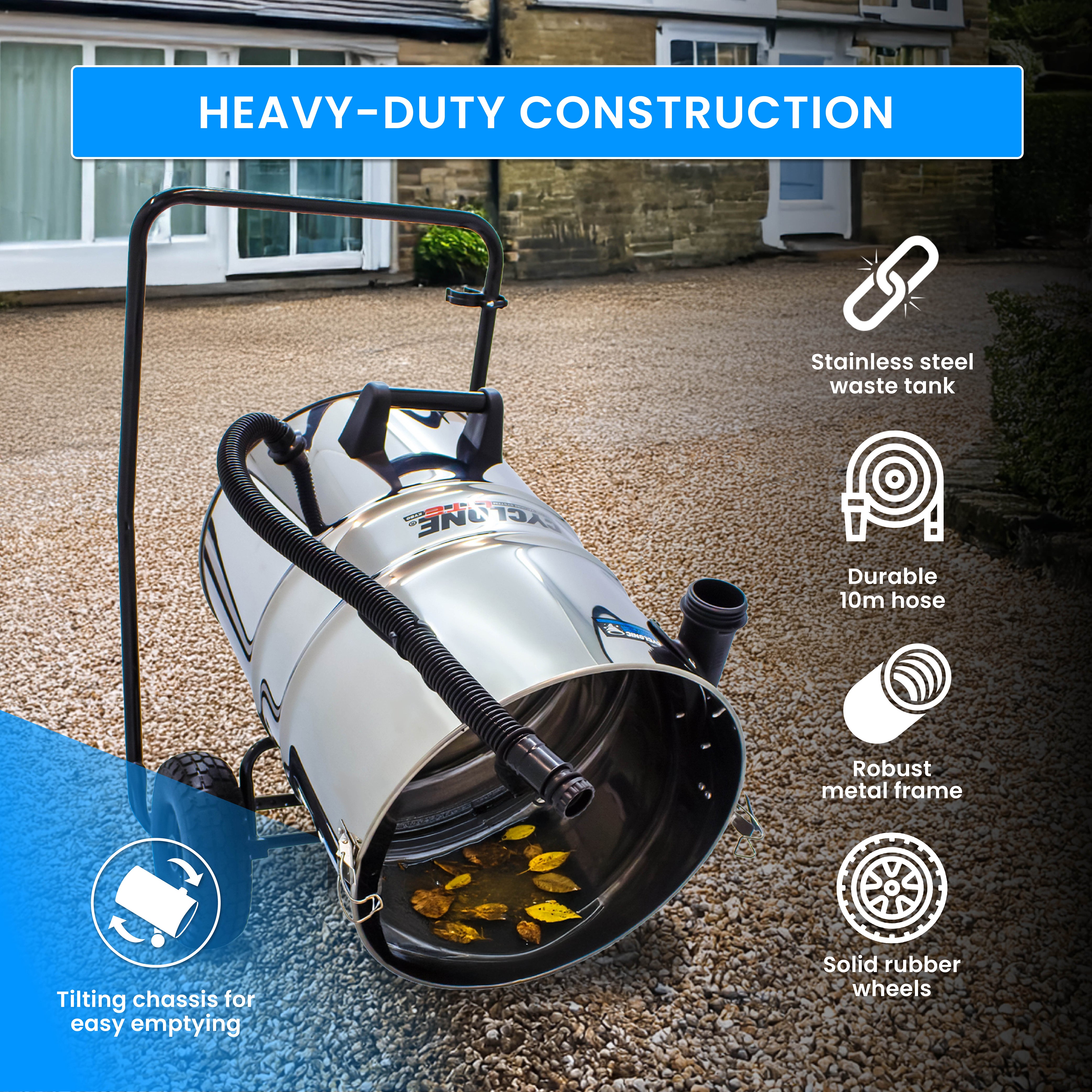 Cyclone Lite® KV80 Gutter Vacuum 3600W - Side Entry