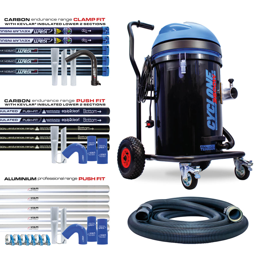 Kiam CYCLONE All Terrain Gutter Vacuum System 3600W 76L Polypropylene (Black)