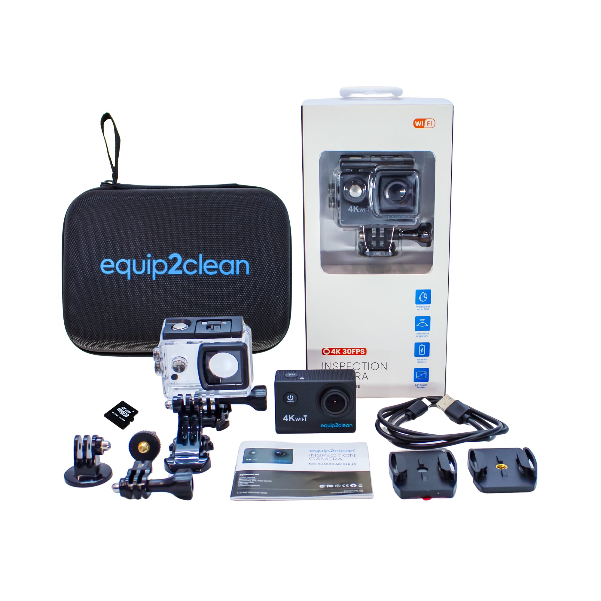 Wireless Gutter Vac WiFi Inspection Camera (Inc. Pole Brackets & Phone Holder)