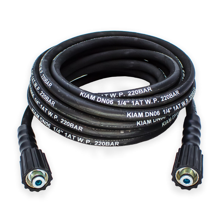 M22 Female - M22 Female Heavy Duty 1/4" Rubber Pressure Washer Hose