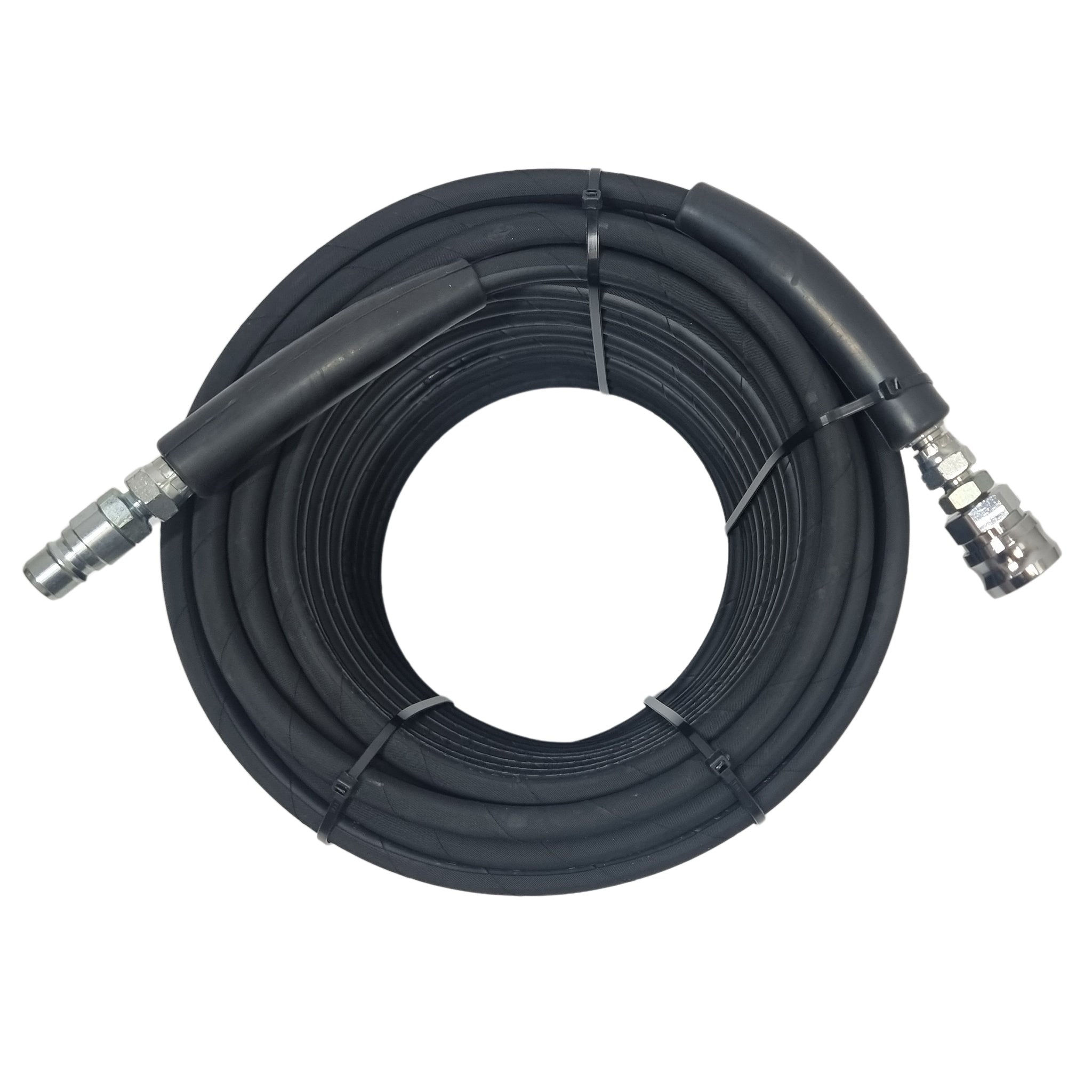 TEMA Male - TEMA Female Quick Release Heavy Duty 5/16" Rubber Pressure Washer Hose