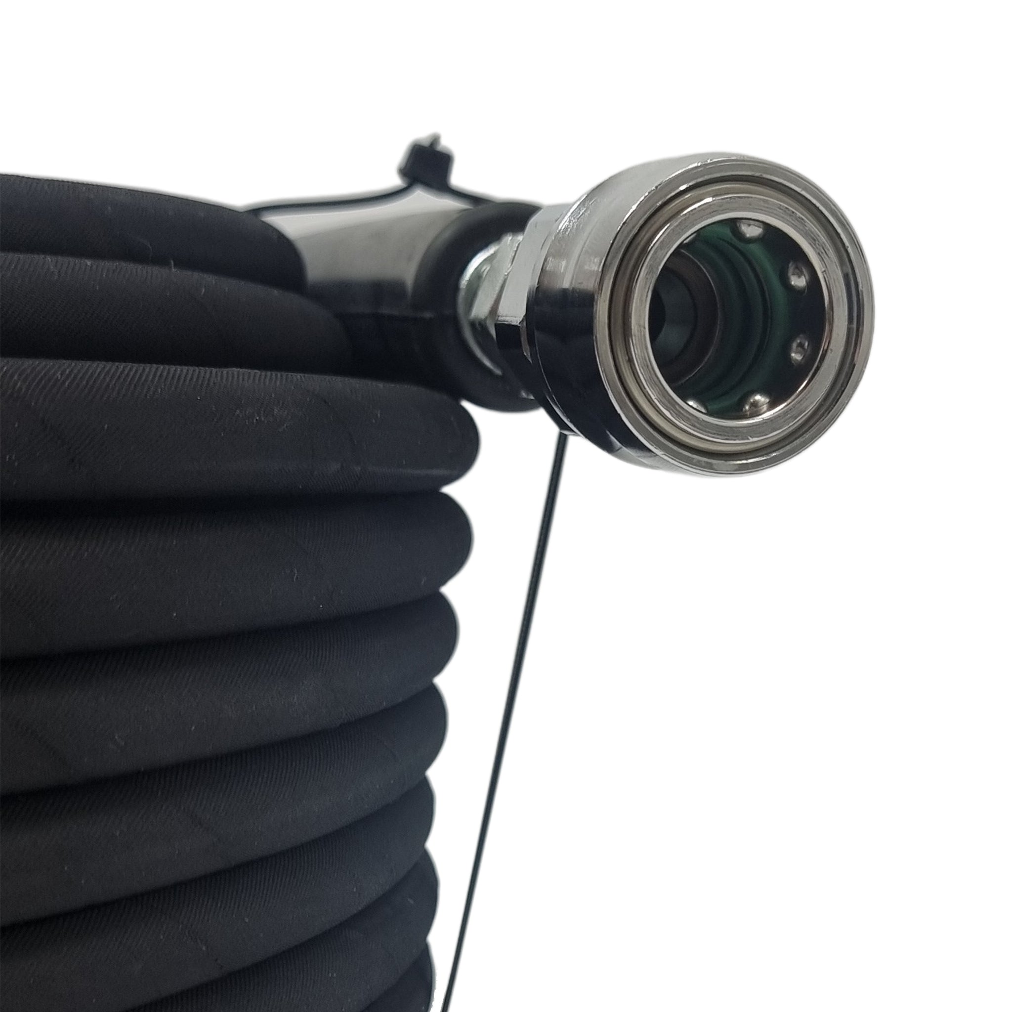 TEMA Male - TEMA Female Quick Release Heavy Duty 5/16" Rubber Pressure Washer Hose