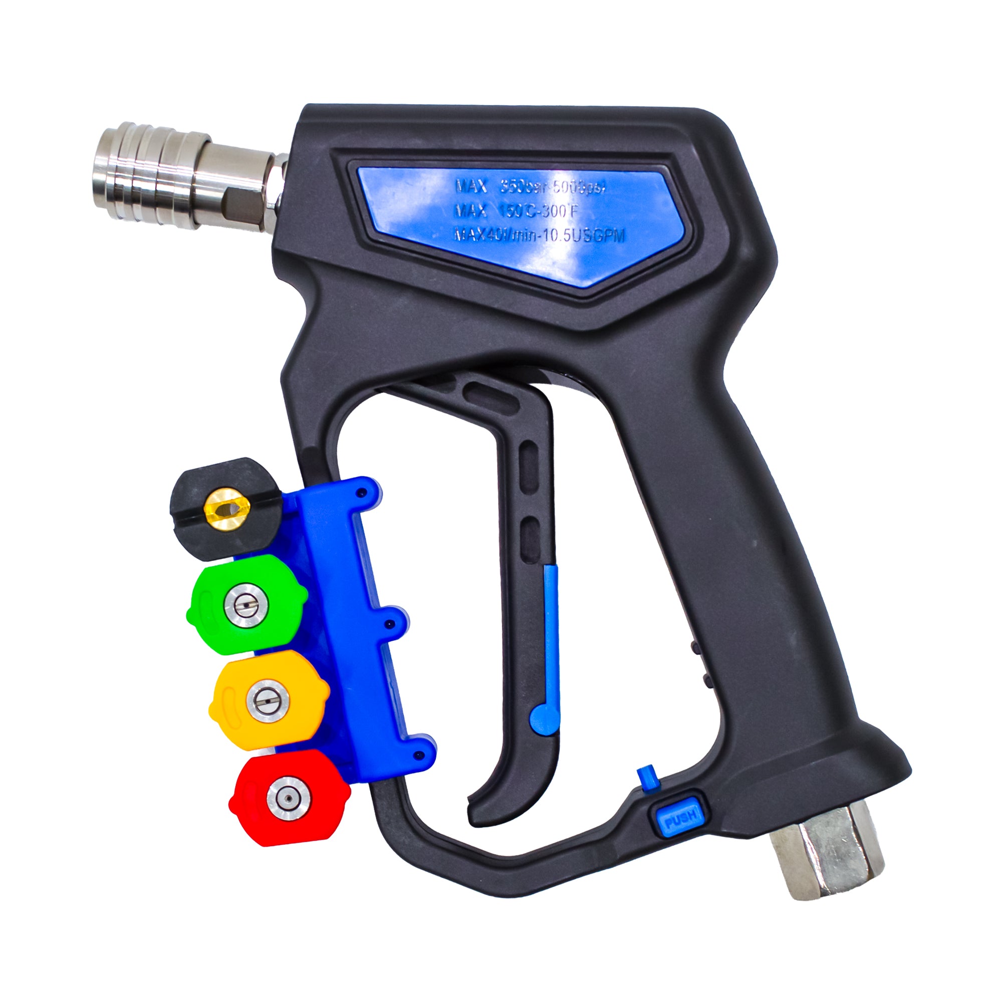 High Pressure Trigger Gun + Nozzle Holder | 5000 PSI (Dark Blue)