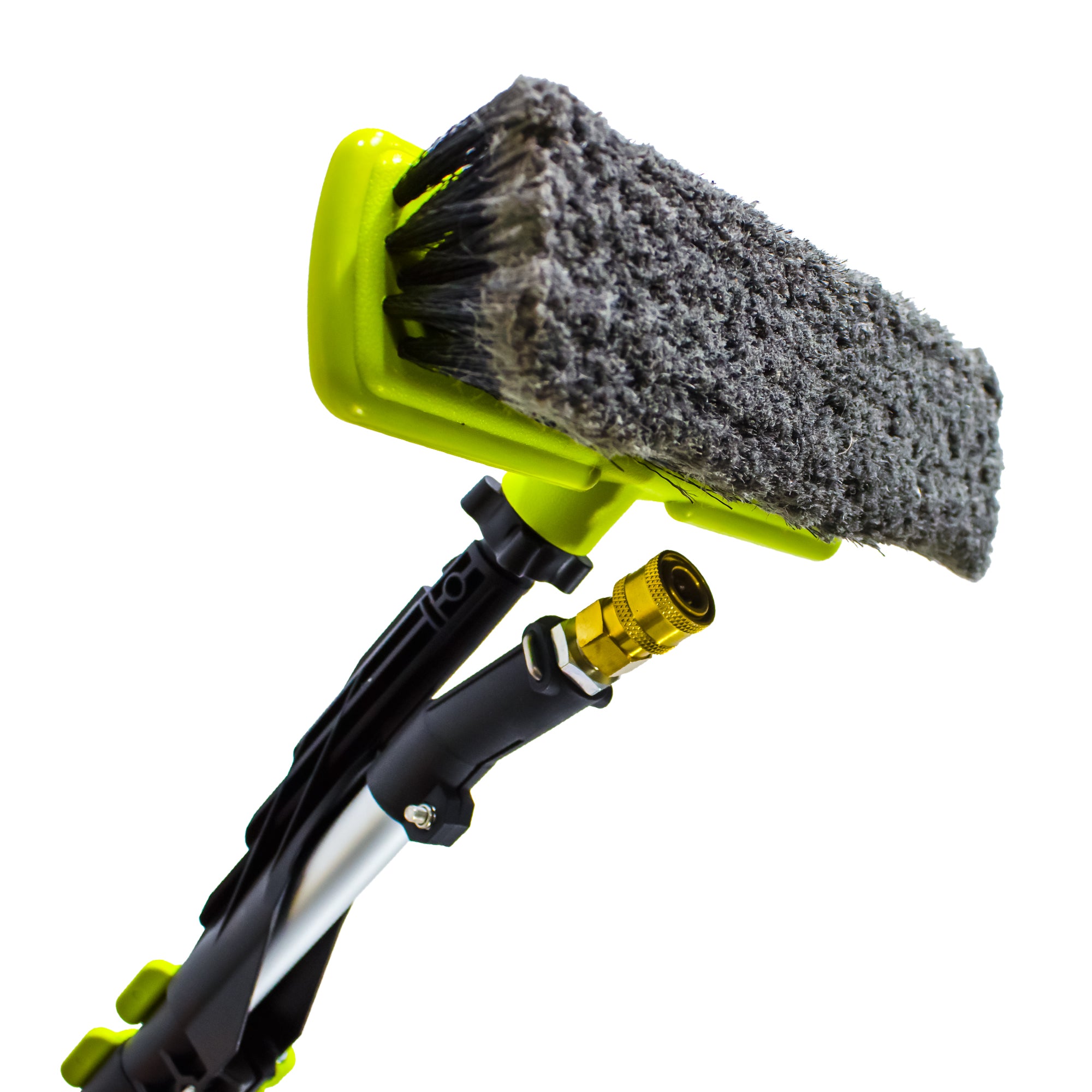 5.5m (18') Lightweight Aluminium Telescopic Lance with Brush – 6 Section, 4200 PSI