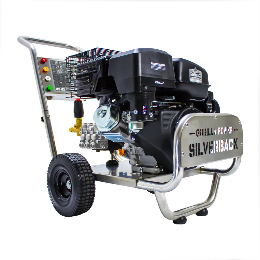 SILVERBACK 21 LPM 200 Bar Petrol Pressure Washer | AR Pump | Electric Start