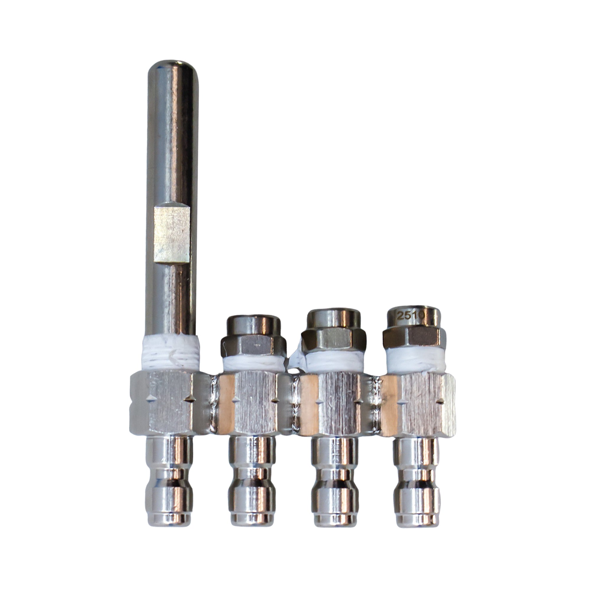 Quick release J-Rod Long Reach & Chemical Nozzles - Stainless Steel (Quad Jet)