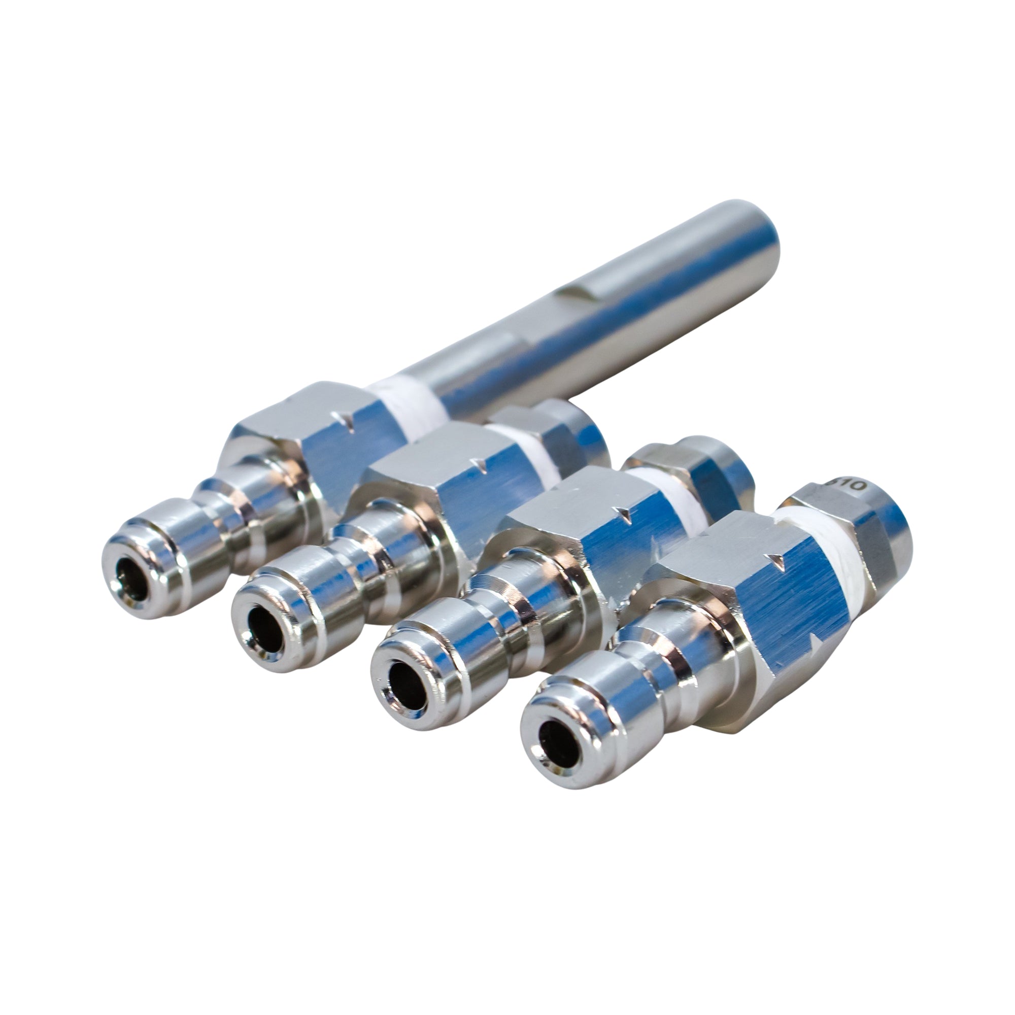 Quick release J-Rod Long Reach & Chemical Nozzles - Stainless Steel (Quad Jet)