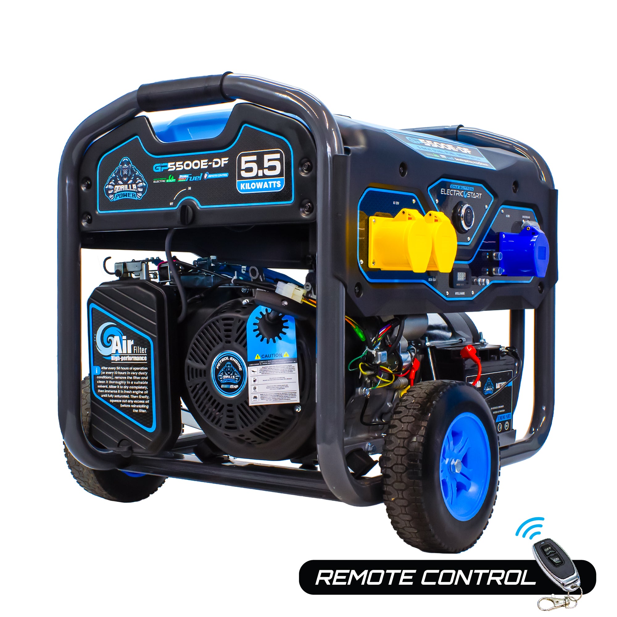 Gorilla Power 5500W Dual-Fuel Generator with Electric Start - GP5500E-DF  – Reliable & Fuel Efficient