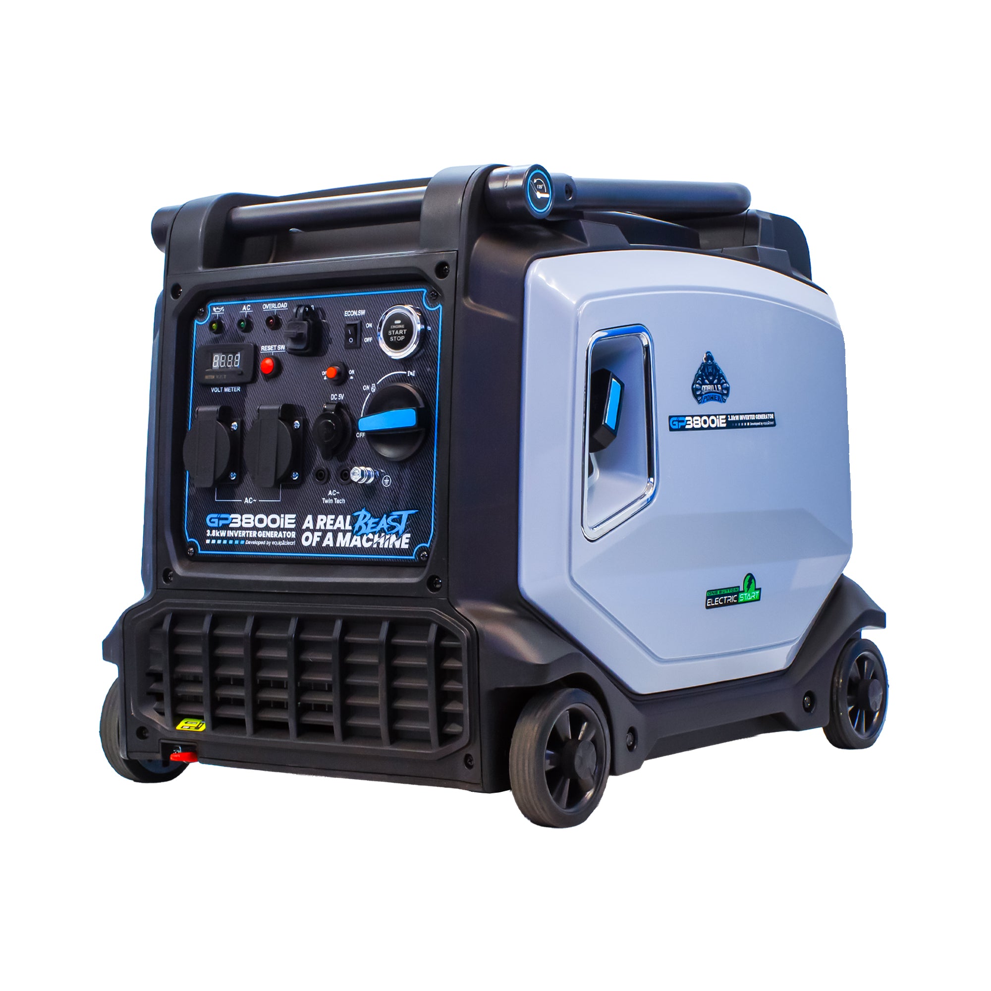 Gorilla Power 3800W Inverter Suitcase Generator with Electric Start - GP3800iE  – Reliable Power On-The-Go