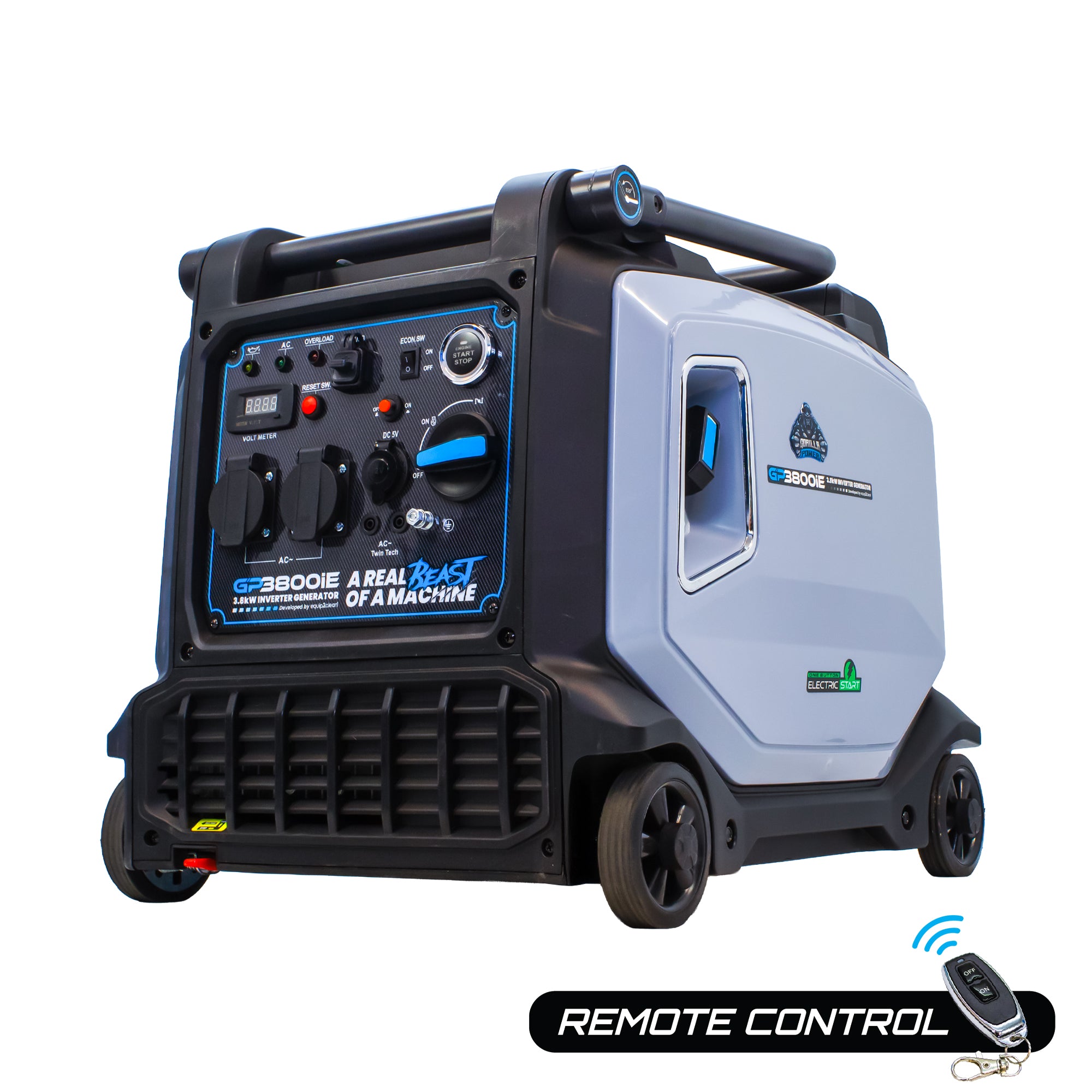 Gorilla Power 3800W Inverter Suitcase Generator with Electric Start - GP3800iE  – Reliable Power On-The-Go