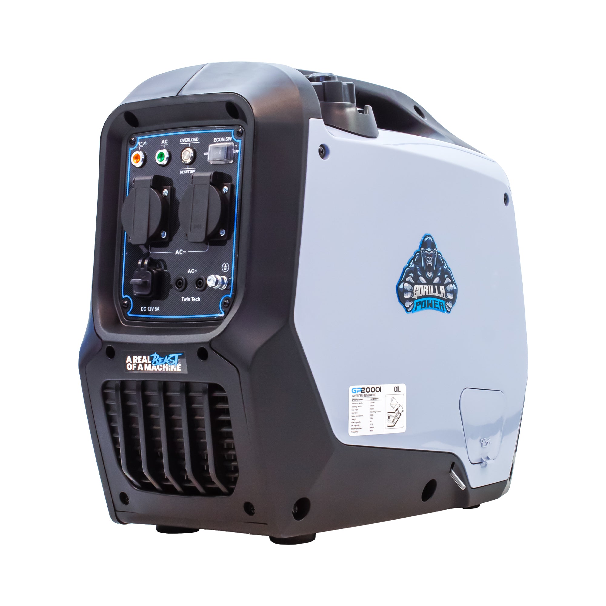 Gorilla Power 2000W Inverter Suitcase Generator - GP2000i  – Ultra-Portable & Fuel Efficient