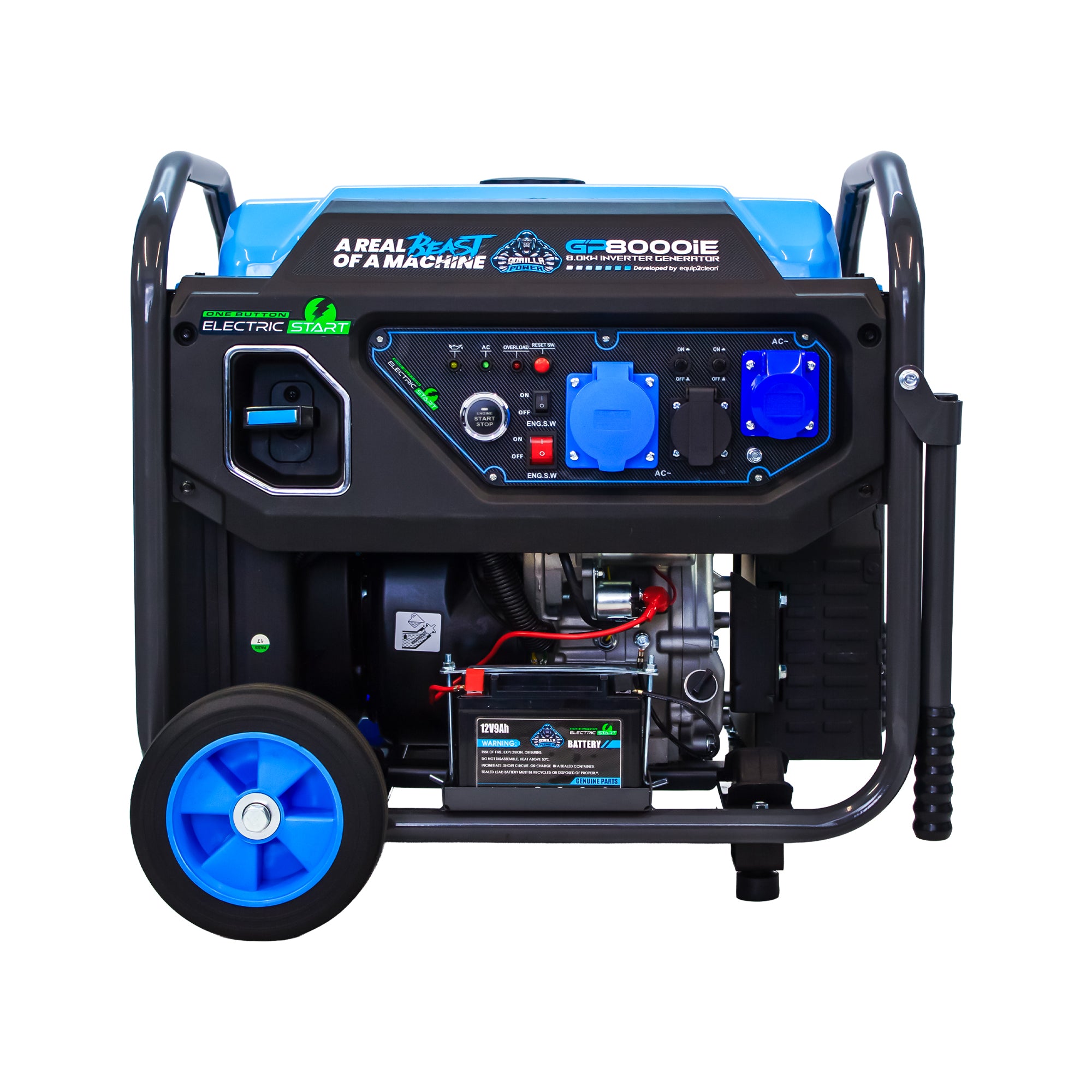 Gorilla Power 8000W Inverter Open Frame Generator with Electric Start - GP8000iE  – High Performance & Fuel Efficient