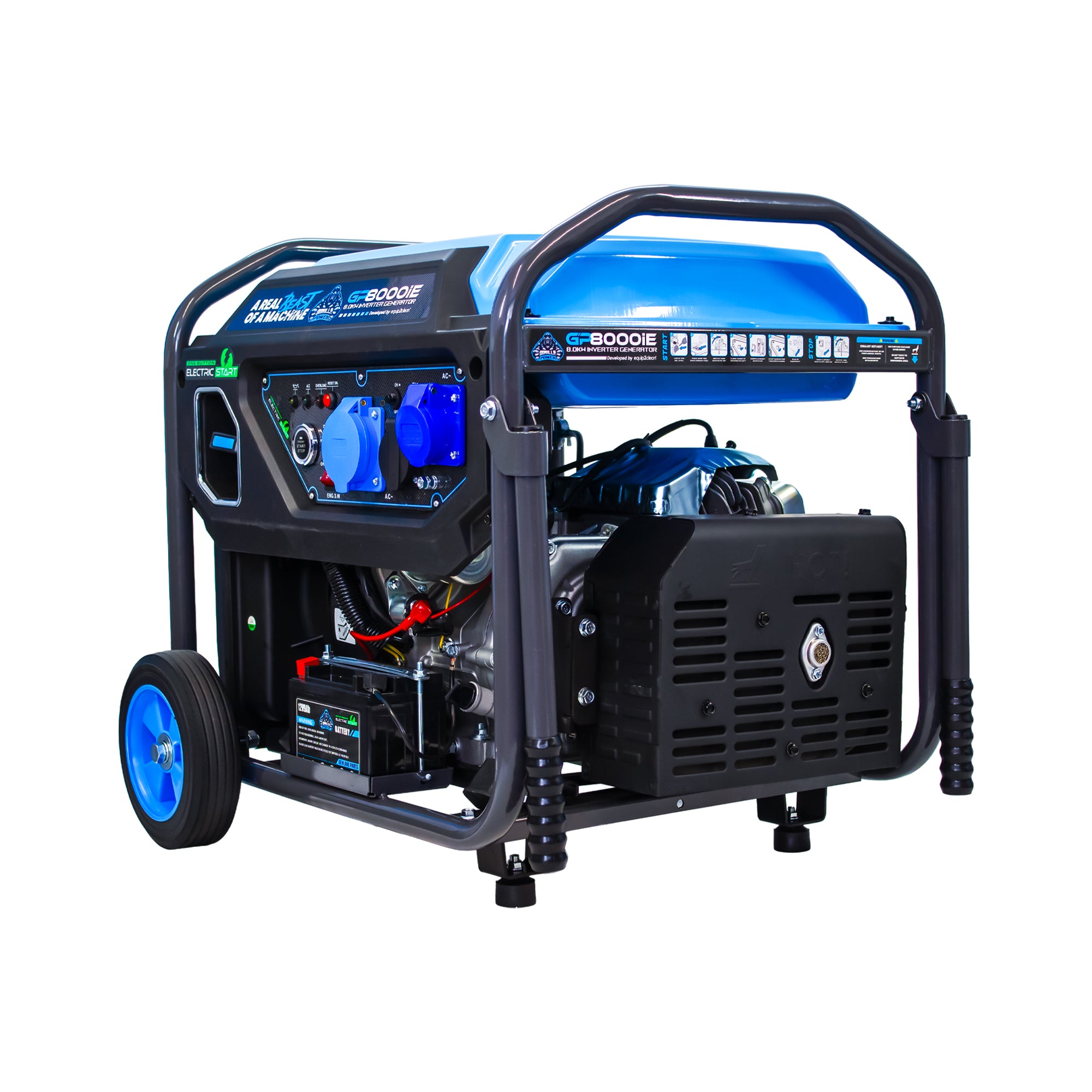 Gorilla Power 8000W Inverter Open Frame Generator with Electric Start - GP8000iE  – High Performance & Fuel Efficient