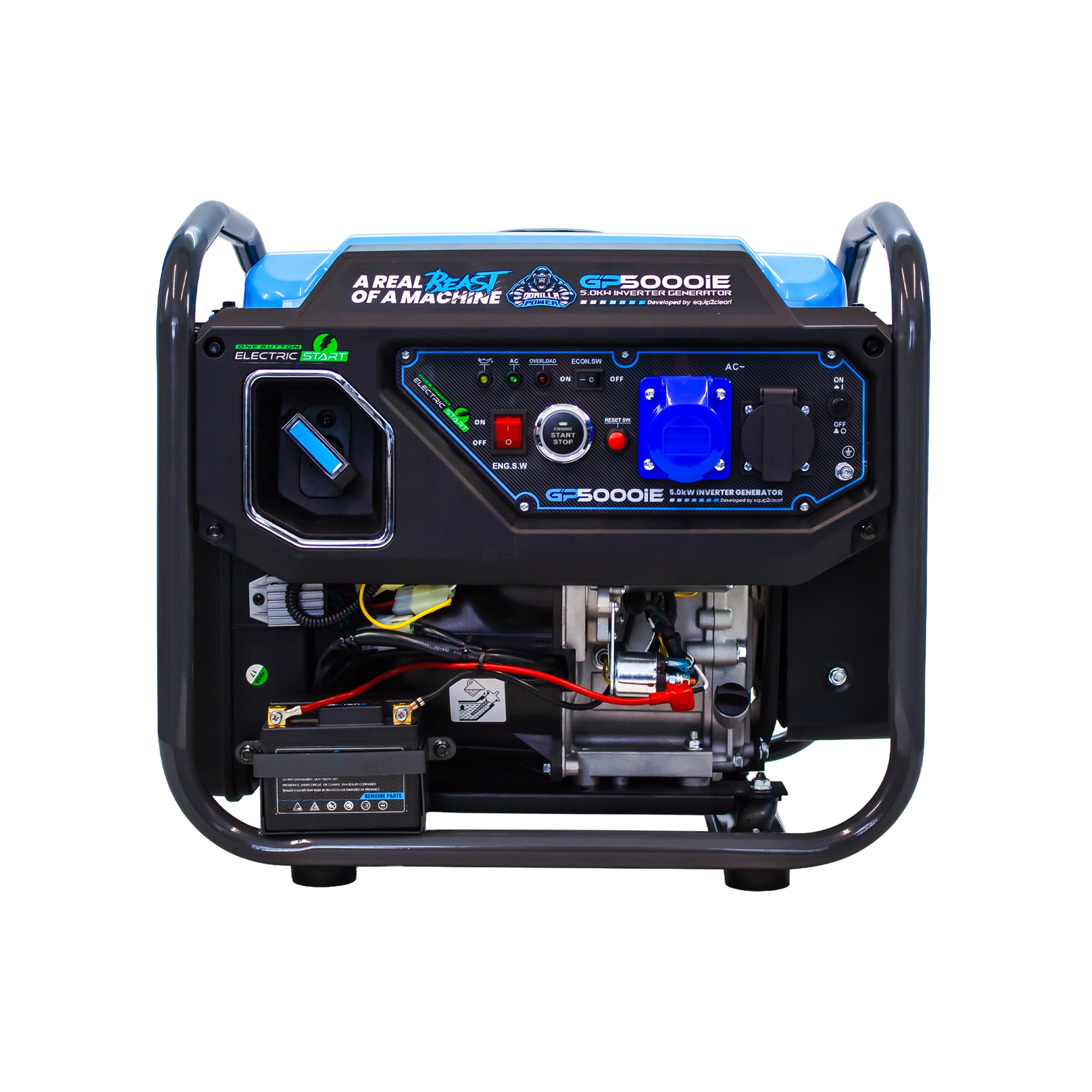Gorilla Power 5000W Inverter Open Frame Generator with Electric Start - GP5000iE  – Maximum Power & Efficiency