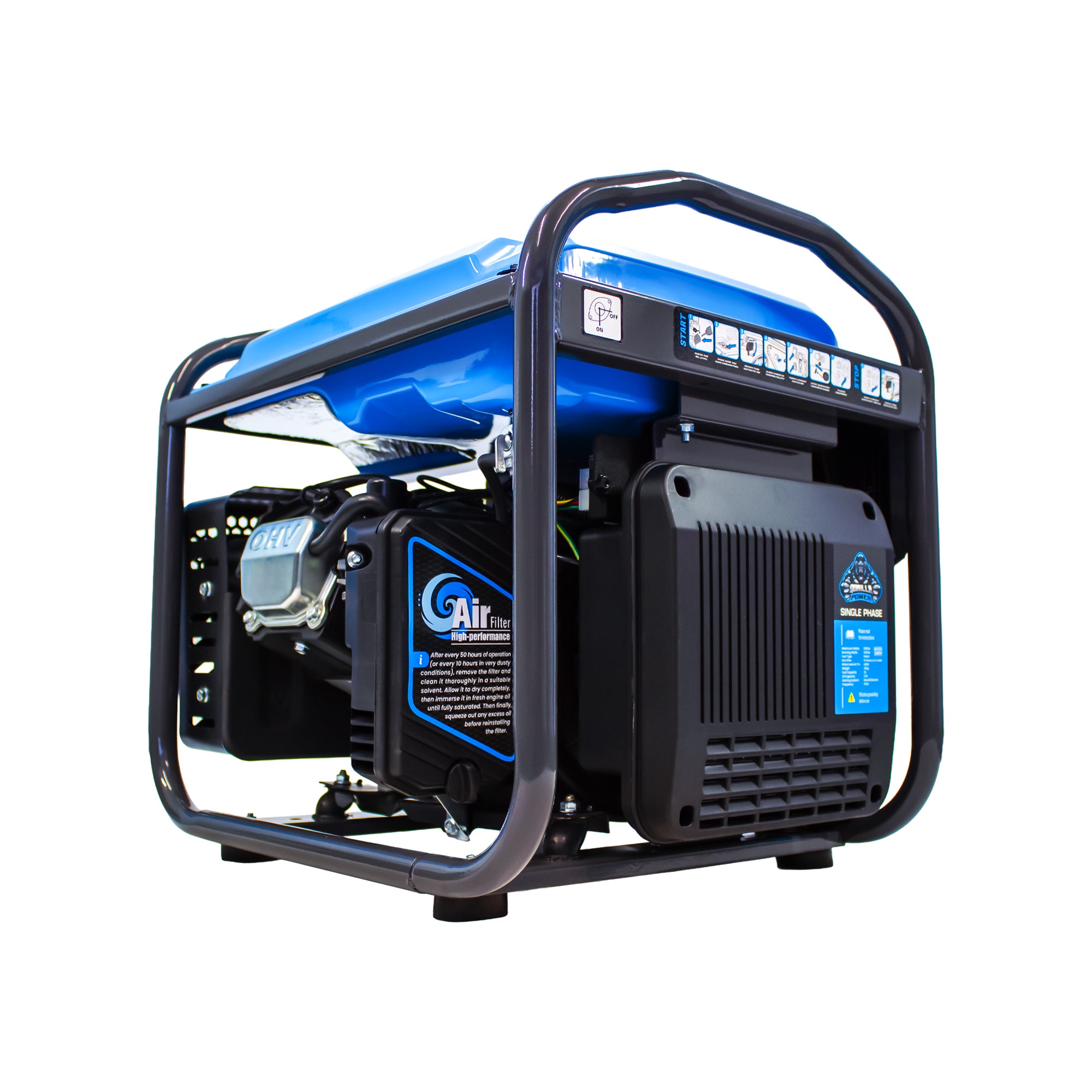 Gorilla Power 5000W Inverter Open Frame Generator with Electric Start - GP5000iE  – Maximum Power & Efficiency