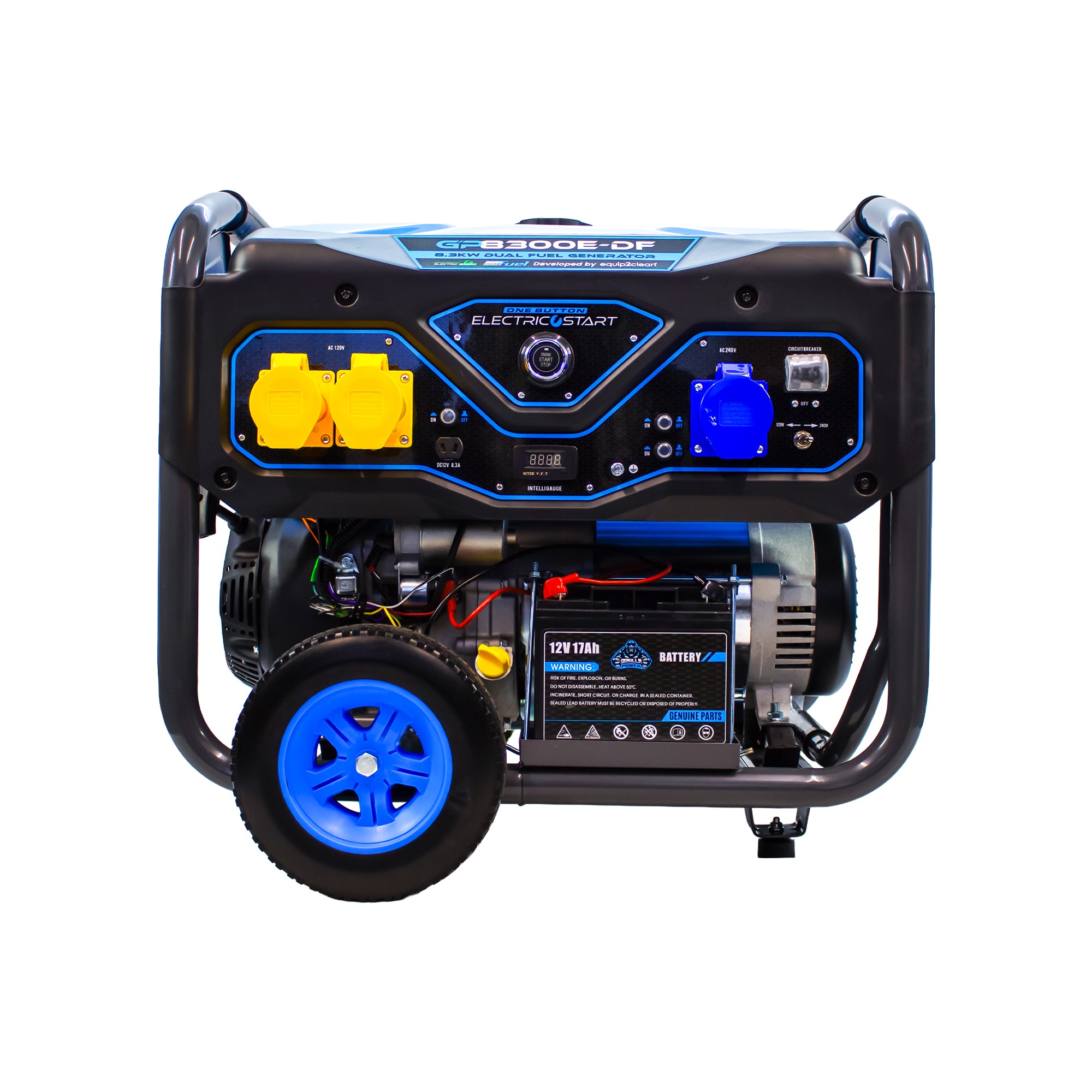 Gorilla Power 8300W Dual-Fuel Generator with Electric Start - GP8300E-DF - High-Capacity & Reliable Power