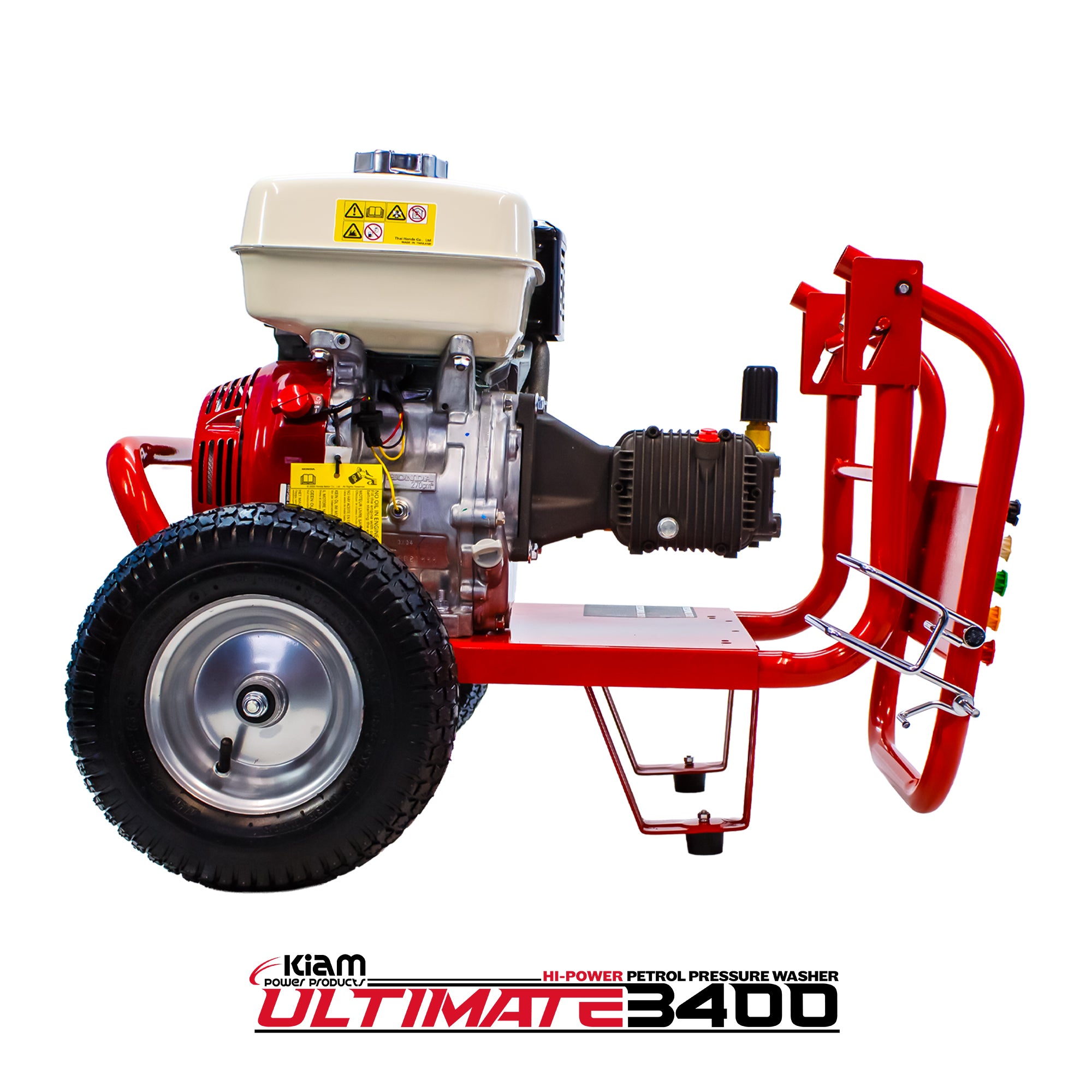 Kiam 3400P Petrol Pressure Washer Honda GX270 Engine 3400 PSI 15 LPM - alternate angle
