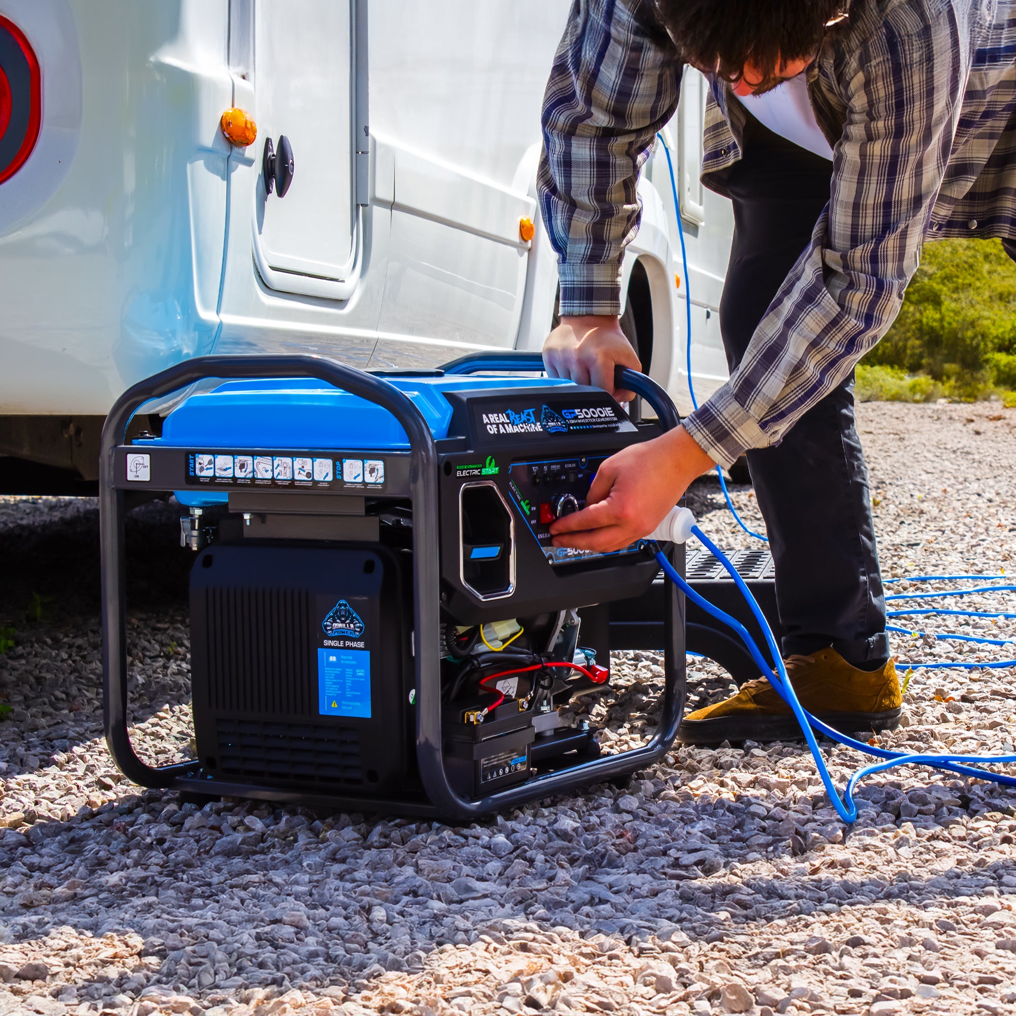 Gorilla Power 5000W Inverter Open Frame Generator with Electric Start - GP5000iE  – Maximum Power & Efficiency