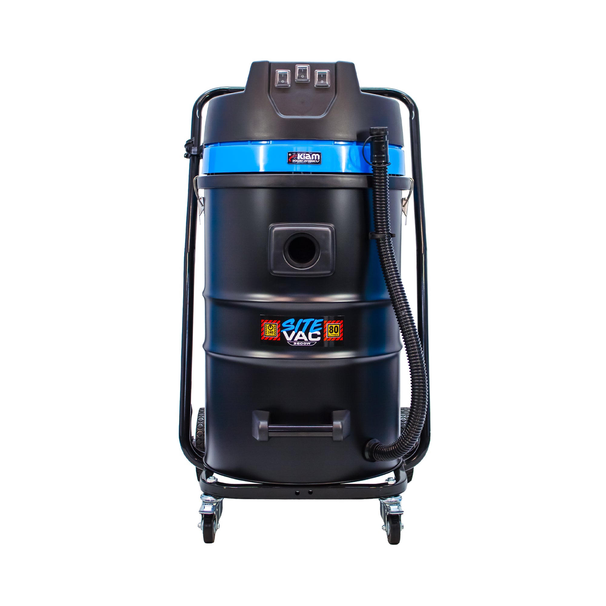 Kiam SiteVac KV80-3 3600W Triple Motor Industrial Wet and Dry Vacuum Cleaner (Car wash / Gutter Cleaning)