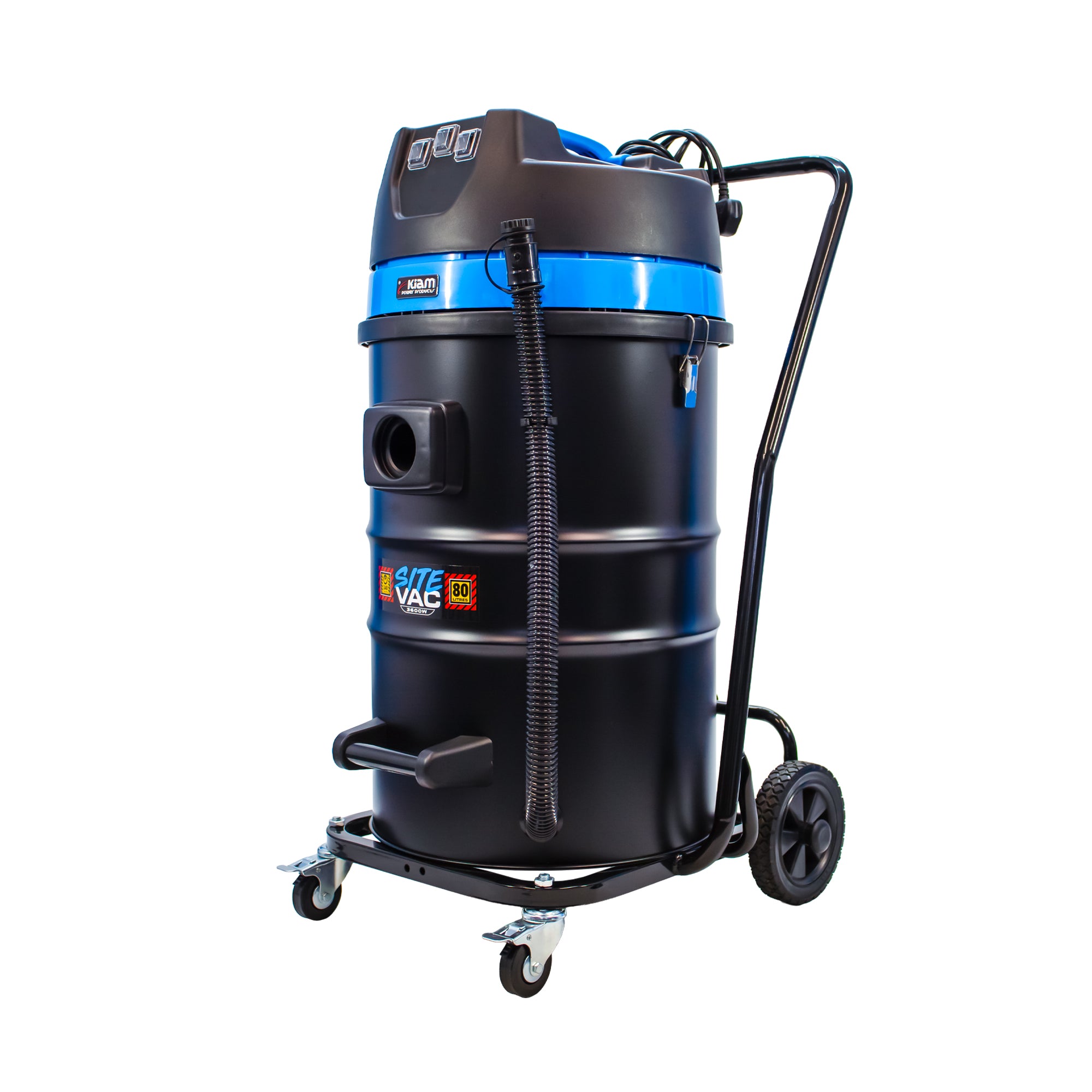 Kiam SiteVac KV80-3 3600W Triple Motor Industrial Wet and Dry Vacuum Cleaner (Car wash / Gutter Cleaning)
